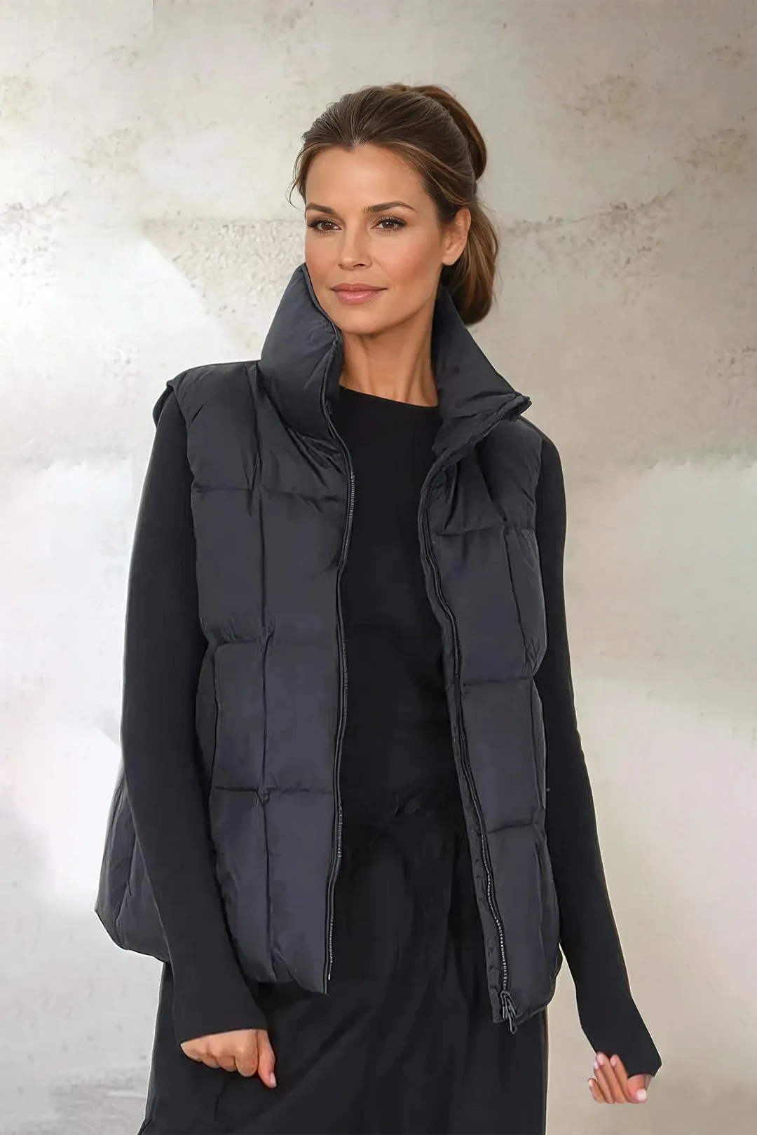 CELANO VEST IN GOOSE DOWN forest vibe