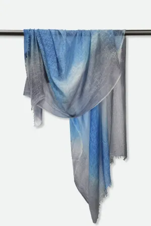 CHARCOAL MAVI SCARF IN HAND DYED CASHMERE warm hug