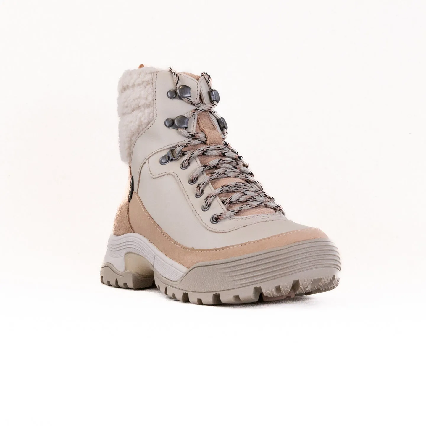 Clarks ATL Hike Top Gore-Tex (Women's) - Ivory Leather firm terrain