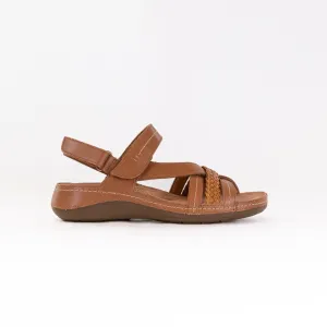 Clarks Cecily Strap (Women's) - Tan Skin Comfort