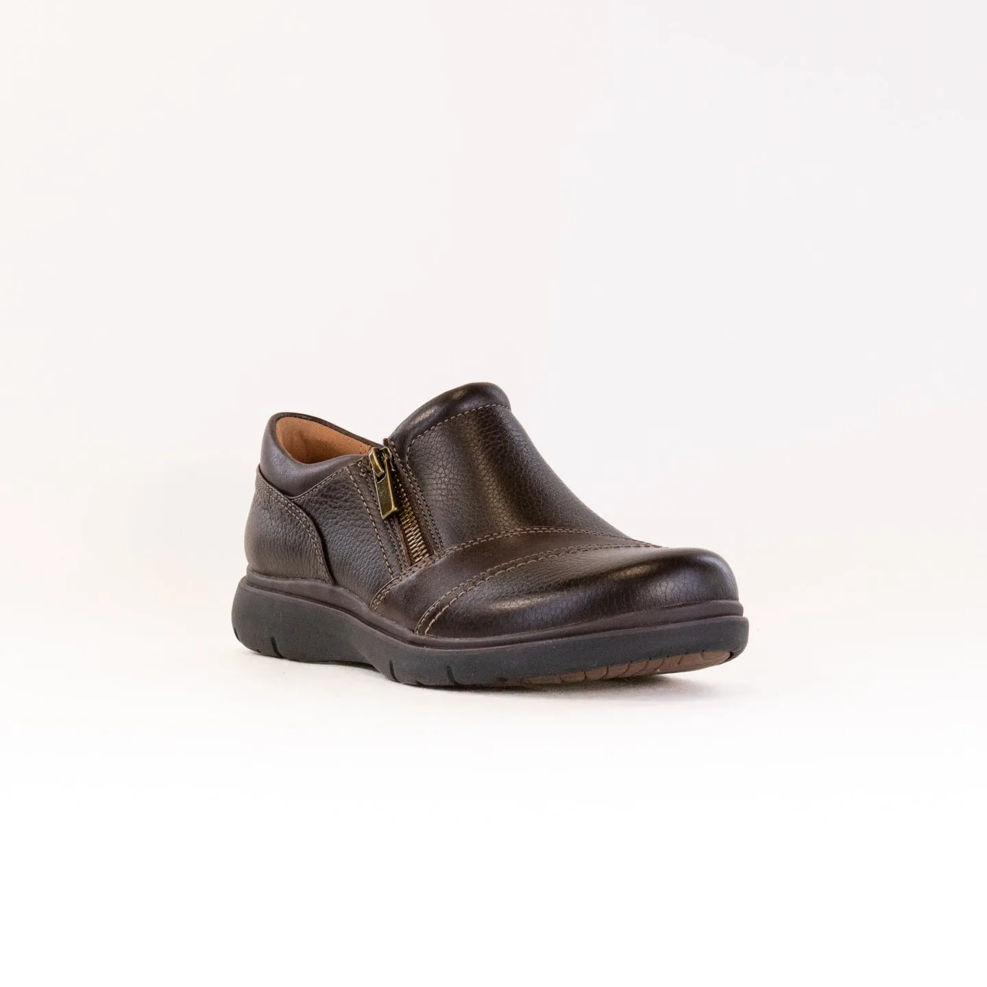 Clarks Certina Pure (Women's) - Dark Brown Leather walking companion