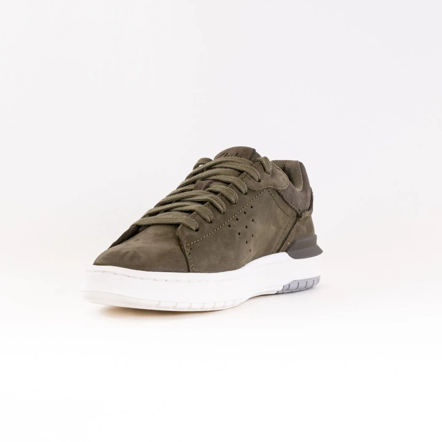 Clarks Courtlite 2 Run (Men's) - Olive Nubuck outdoor grip