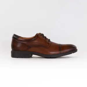Clarks Eldredge Cap Toe Oxford (Men's) - Dark Tan Leather secure grip Clarks Eldredge Cap Toe Oxford (Men's) - Dark Tan Leather firm track