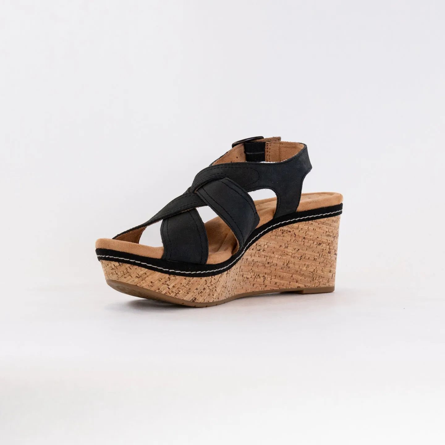 Clarks Elleri Rae (Women's) - Black Nubuck Motion Flow
