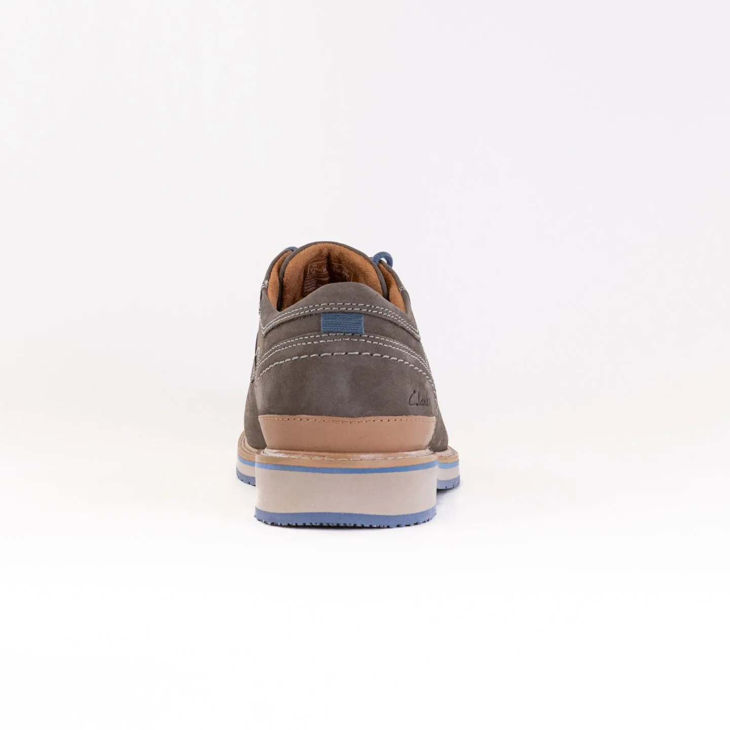 Clarks Monahan Plain Toe (Men's) - Grey Nubuck waterproof wear