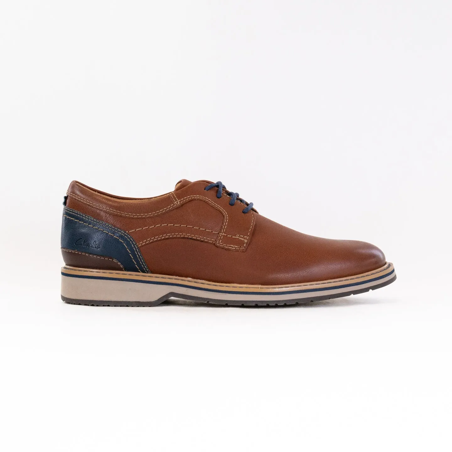 Clarks Monahan Plain Toe (Men's) - Tan Leather track lover