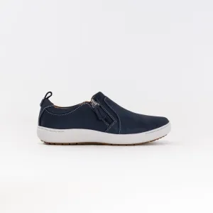 Clarks Nalle Lilac (Women's) - Navy Nubuck padded collar Clarks Nalle Lilac (Women's) - Navy Nubuck travel shoes
