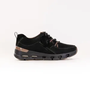 Clarks Nature X Tie Waterproof (Women's) - Black Combi Nubuck terrain plus Clarks Nature X Tie Waterproof (Women's) - Black Combi Nubuck vent sole