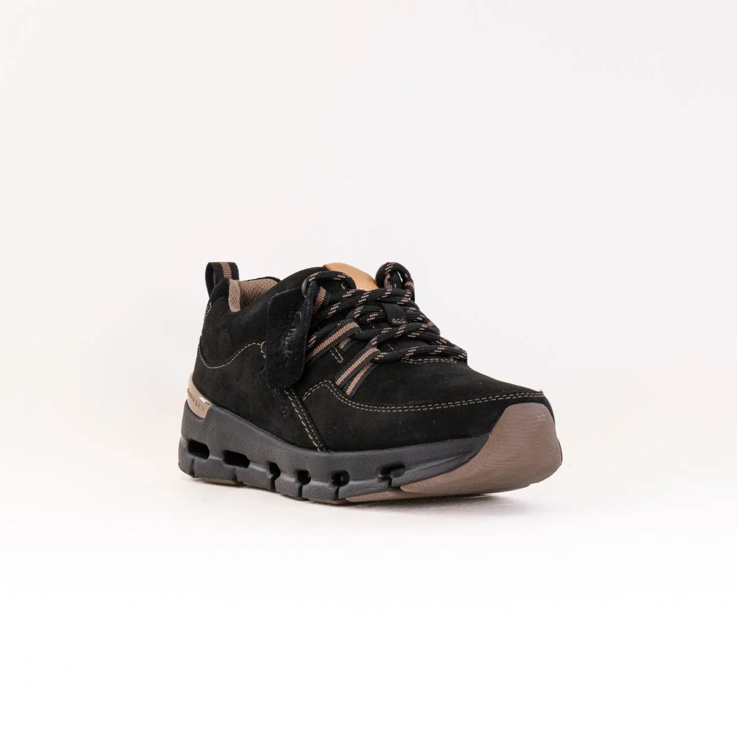 Clarks Nature X Tie Waterproof (Women's) - Black Combi Nubuck cross terrain