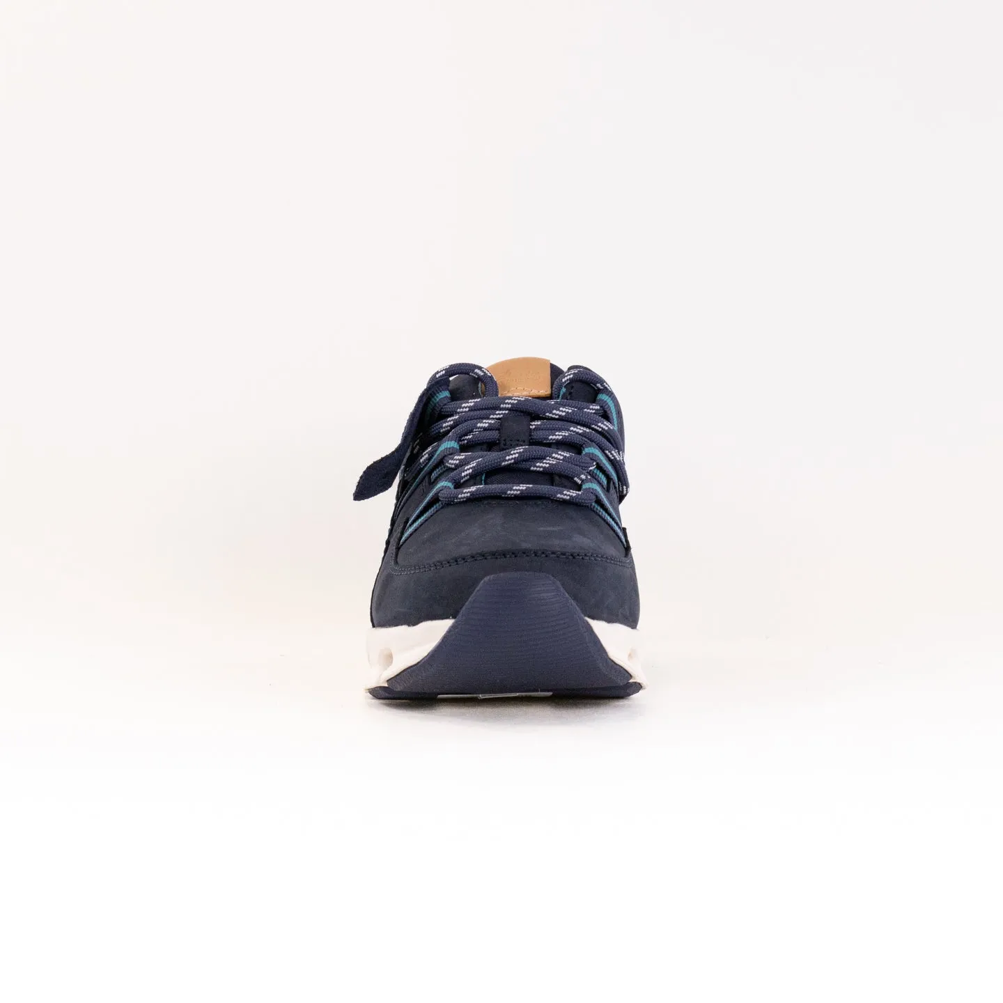 Clarks Nature X Tie Waterproof (Women's) - Navy Combi Nubuck rock climb