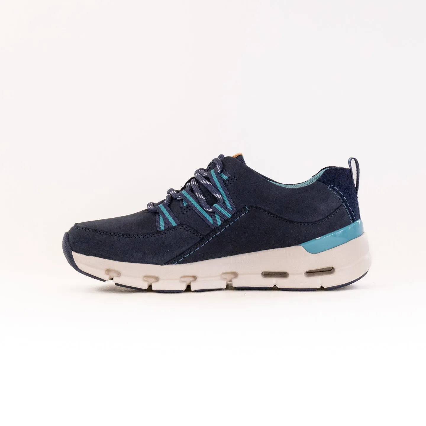 Clarks Nature X Tie Waterproof (Women's) - Navy Combi Nubuck snow traction