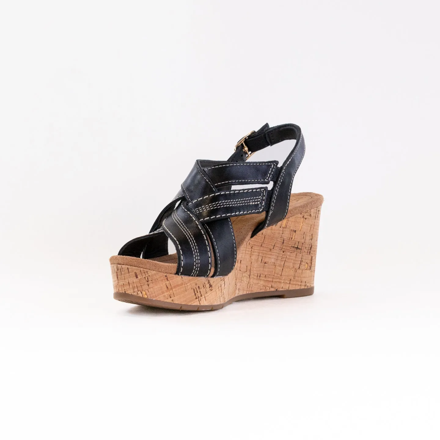 Clarks Sabina Sling (Women's) - Black/Black Flexible Wear