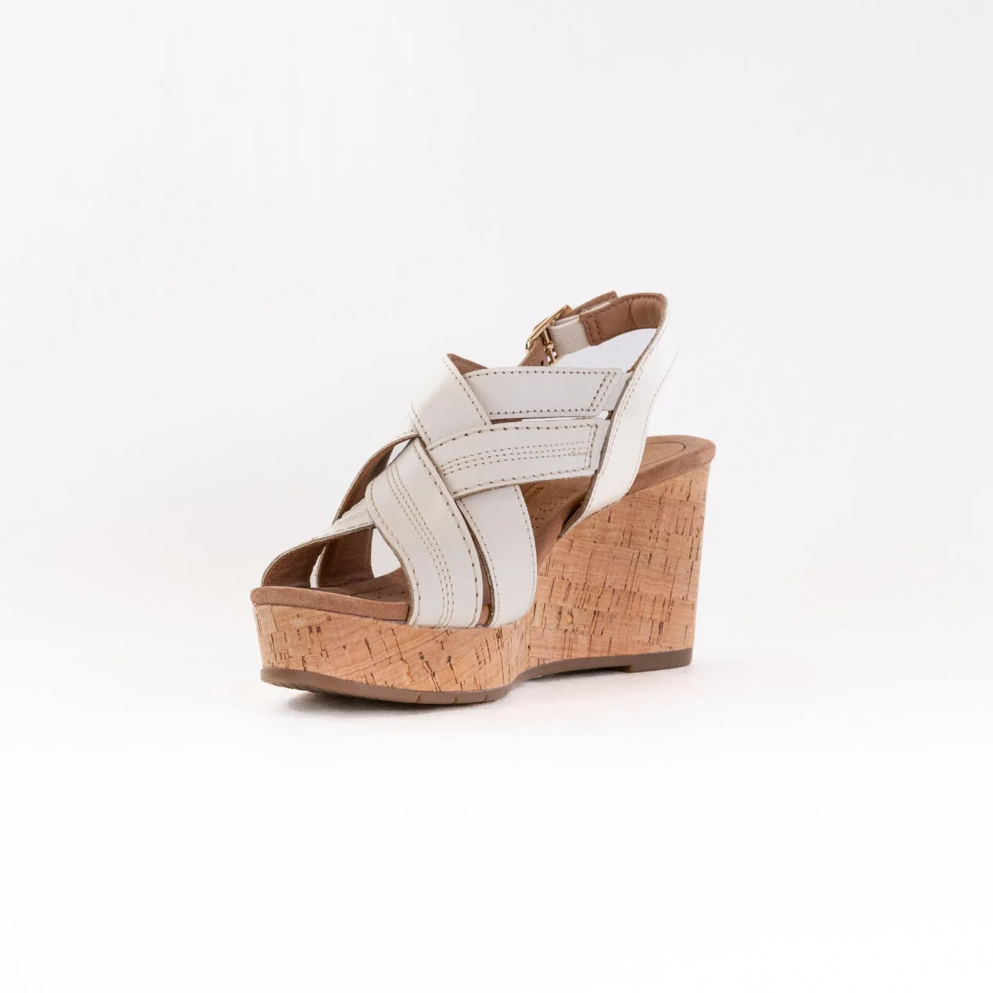 Clarks Sabina Sling (Women's) - Creme Leather Spa Mood
