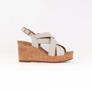 Clarks Sabina Sling (Women's) - Creme Leather Body Flow Clarks Sabina Sling (Women's) - Creme Leather Street Ready
