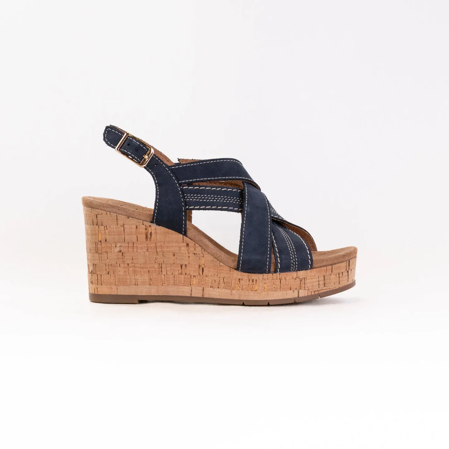 Clarks Sabina Sling (Women's) - Navy Nubuck Bare Pulse