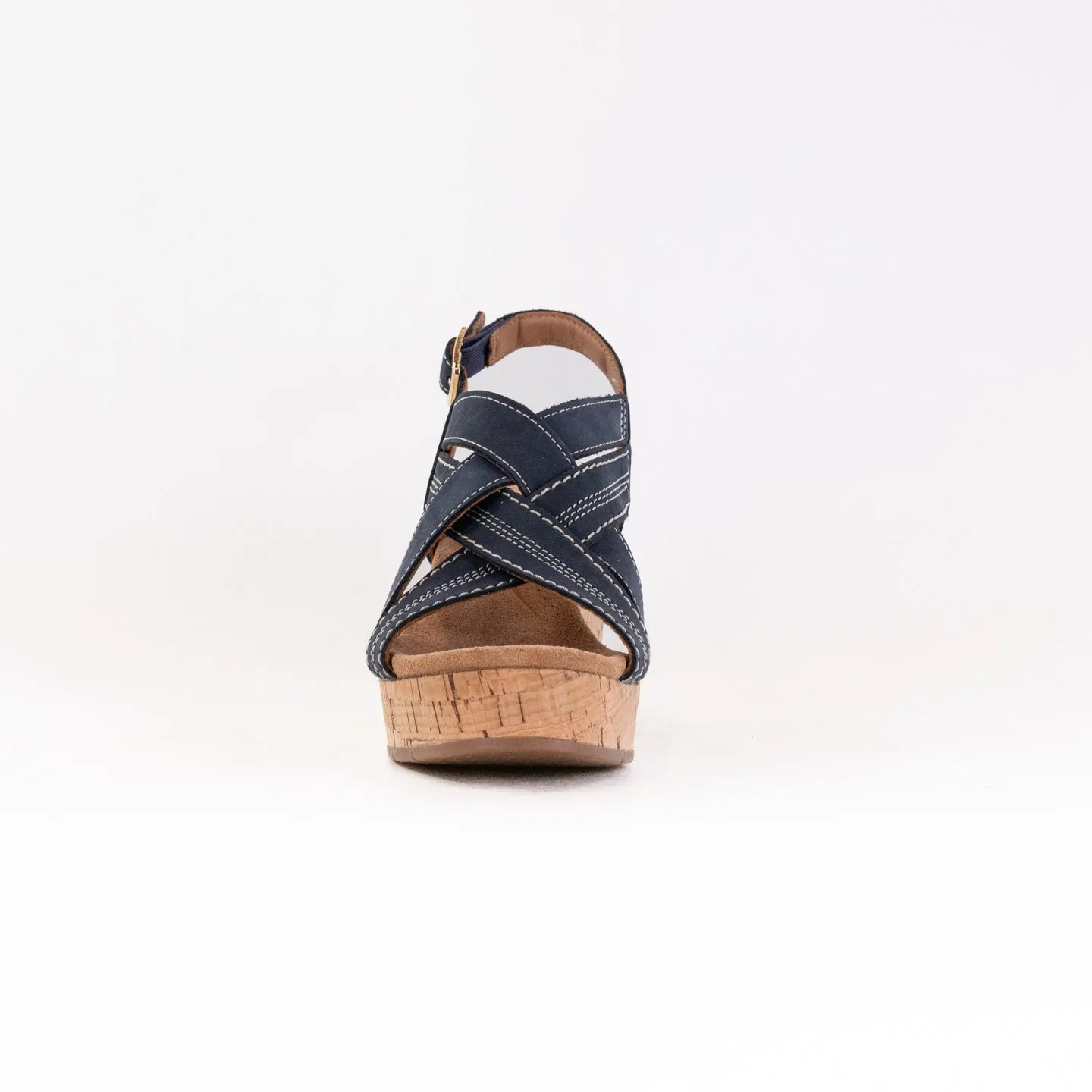Clarks Sabina Sling (Women's) - Navy Nubuck Ease Walk