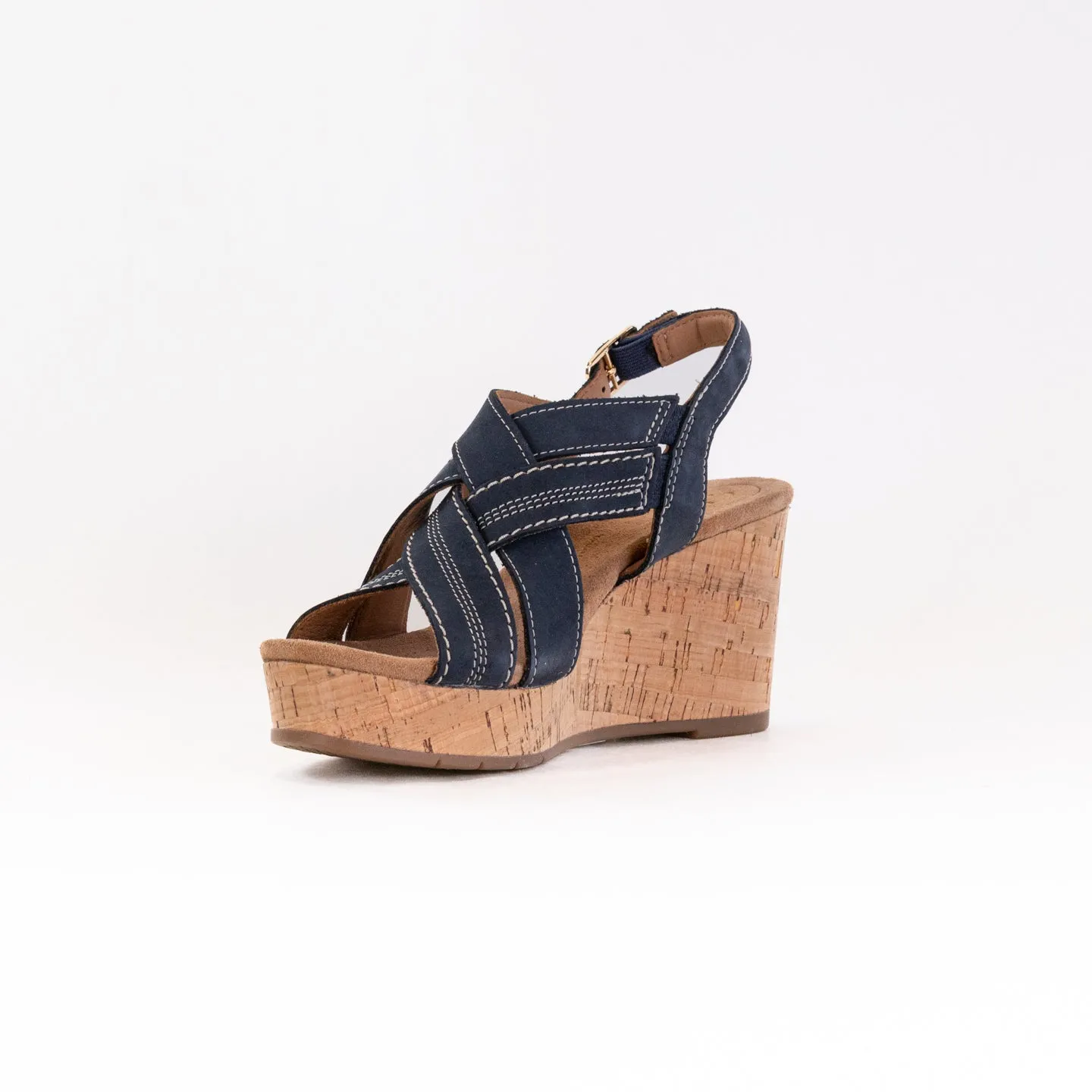 Clarks Sabina Sling (Women's) - Navy Nubuck Light Soul
