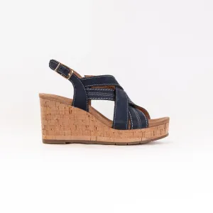 Clarks Sabina Sling (Women's) - Navy Nubuck Slow Travel Clarks Sabina Sling (Women's) - Navy Nubuck Bare Pulse