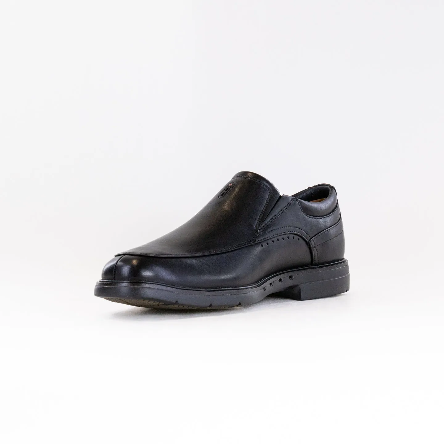 Clarks Un Kendrick Go (Men's) - Black Leather outdoor day