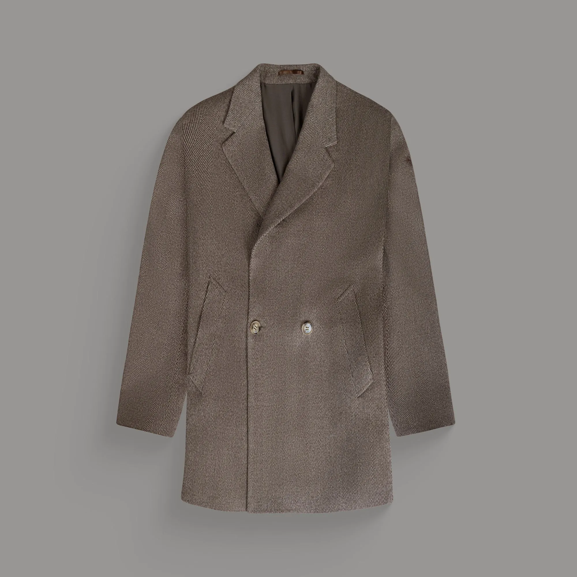 Classic Wool Silk Overcoat simple life