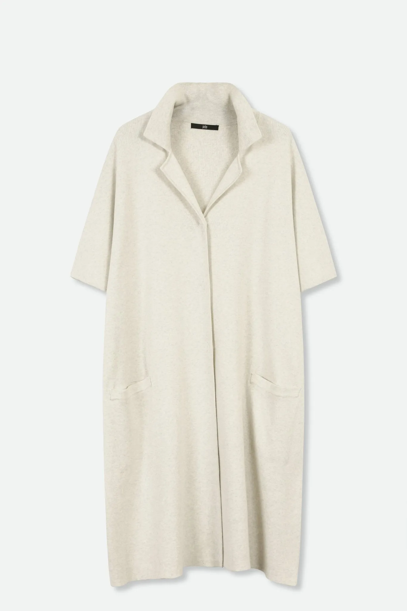 CLEO COAT IN KNIT PIMA COTTON IN HEATHER home warm