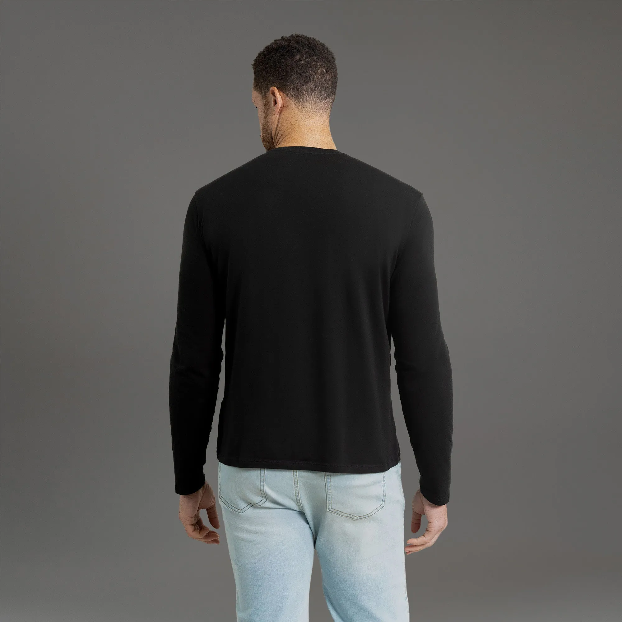 Cloud Long Sleeve T-Shirt - Black bold edge