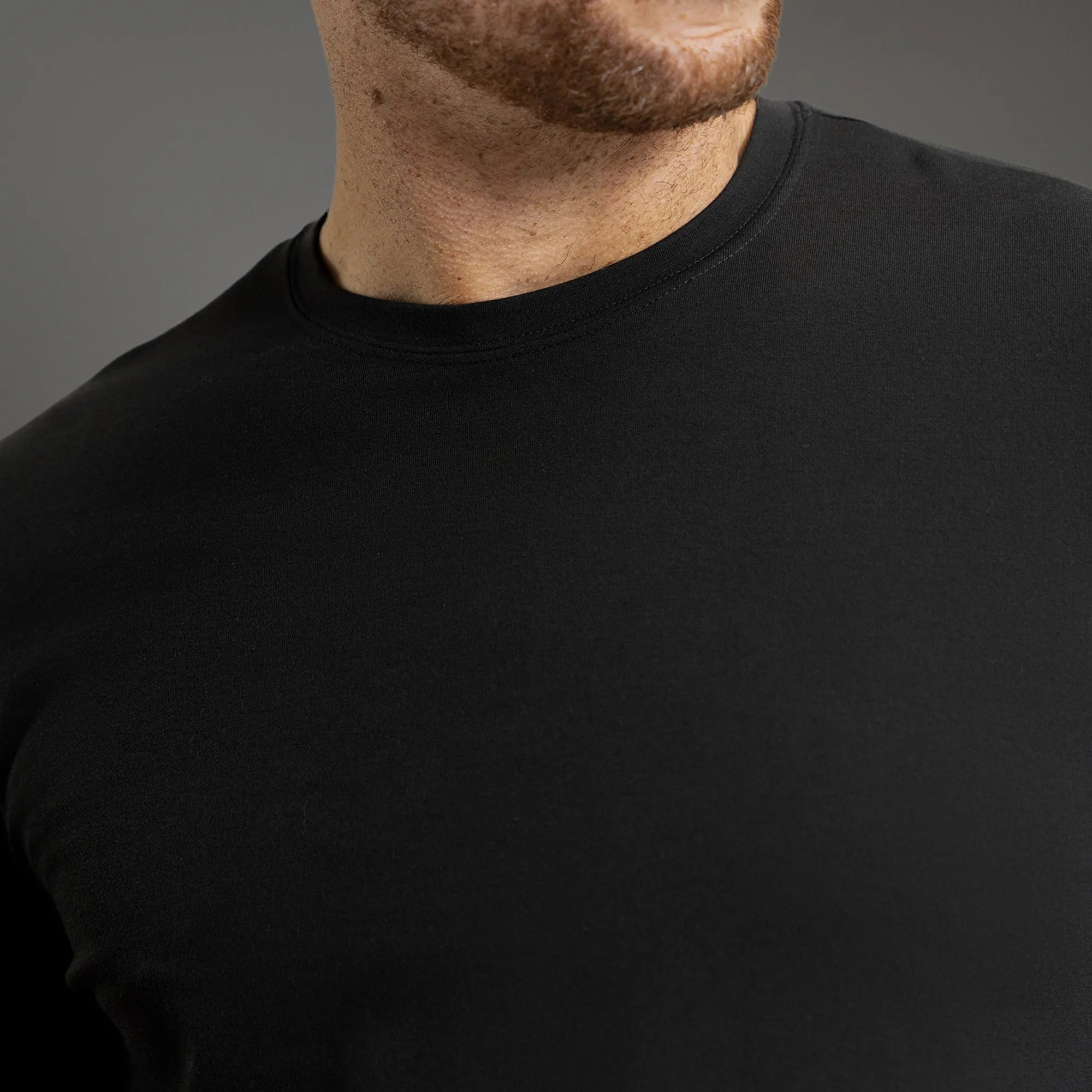 Cloud Long Sleeve T-Shirt - Black fluid sharp