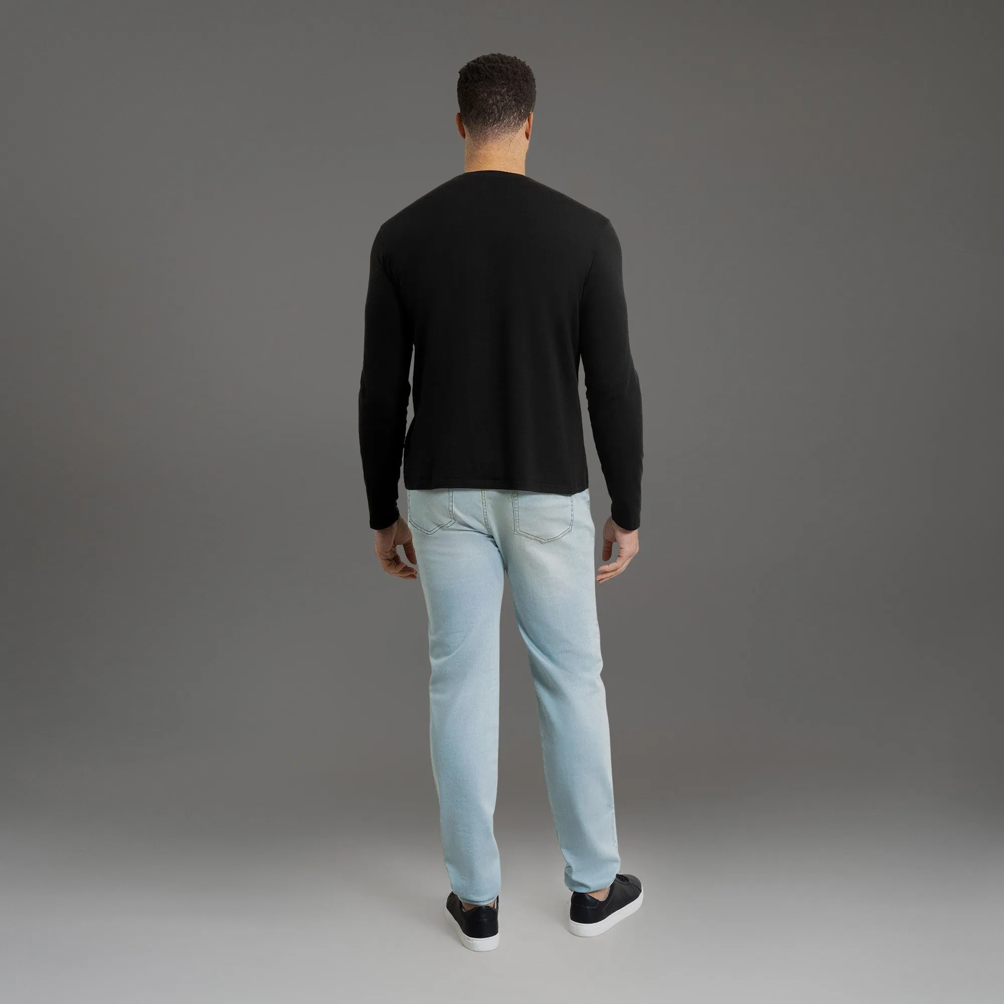 Cloud Long Sleeve T-Shirt - Black texture feel