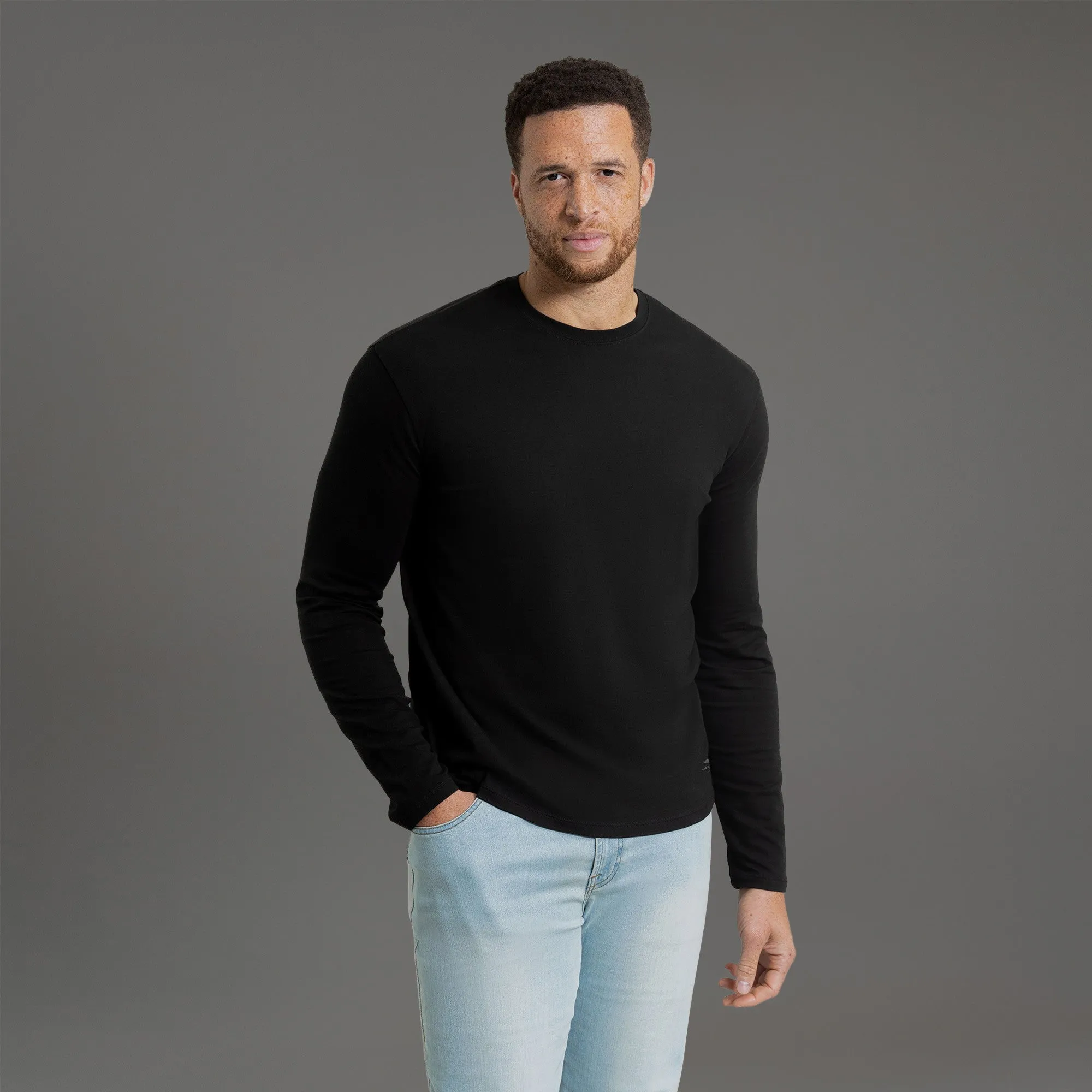 Cloud Long Sleeve T-Shirt - Black classic pop