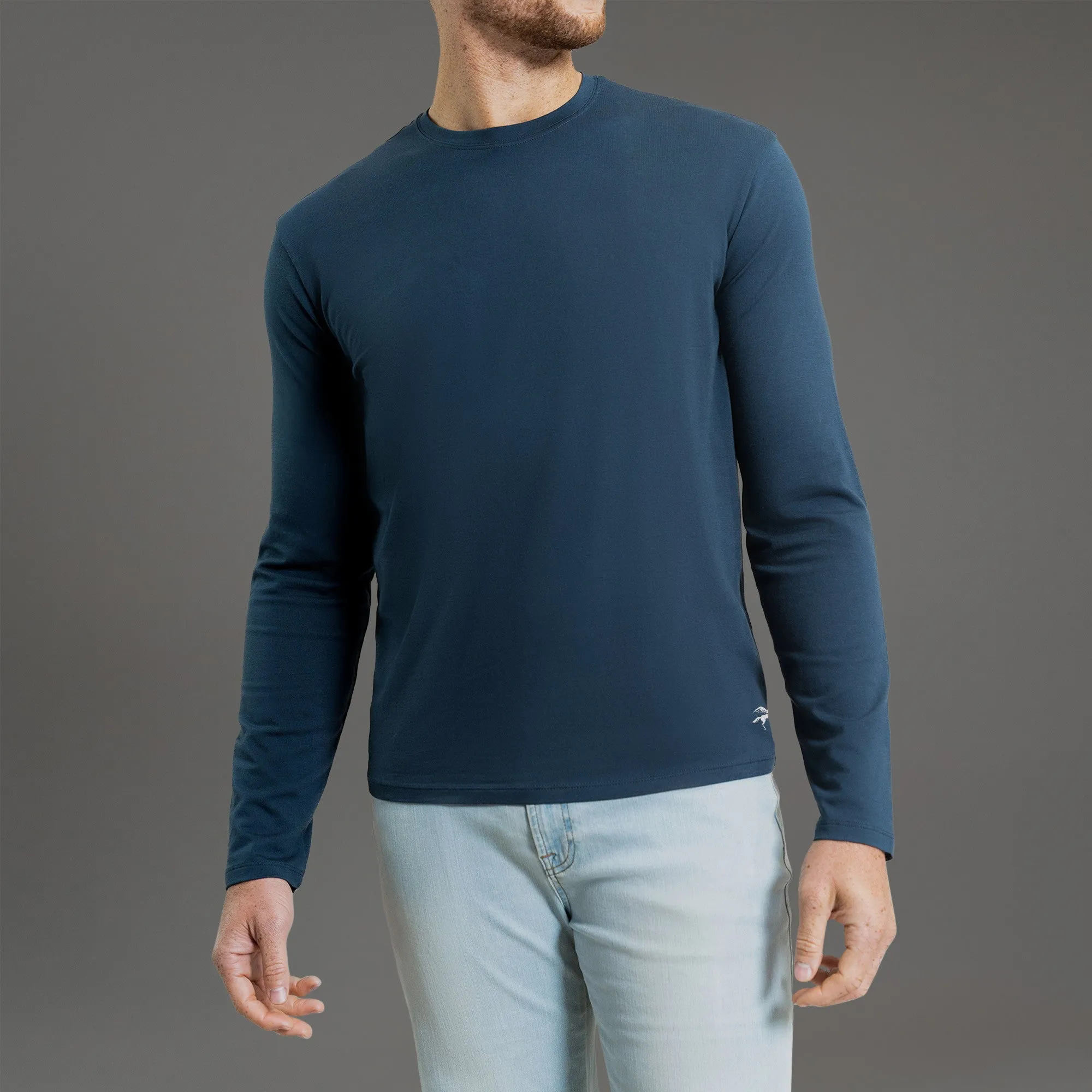 Cloud Long Sleeve T-Shirt - Deep Sea stylish edge
