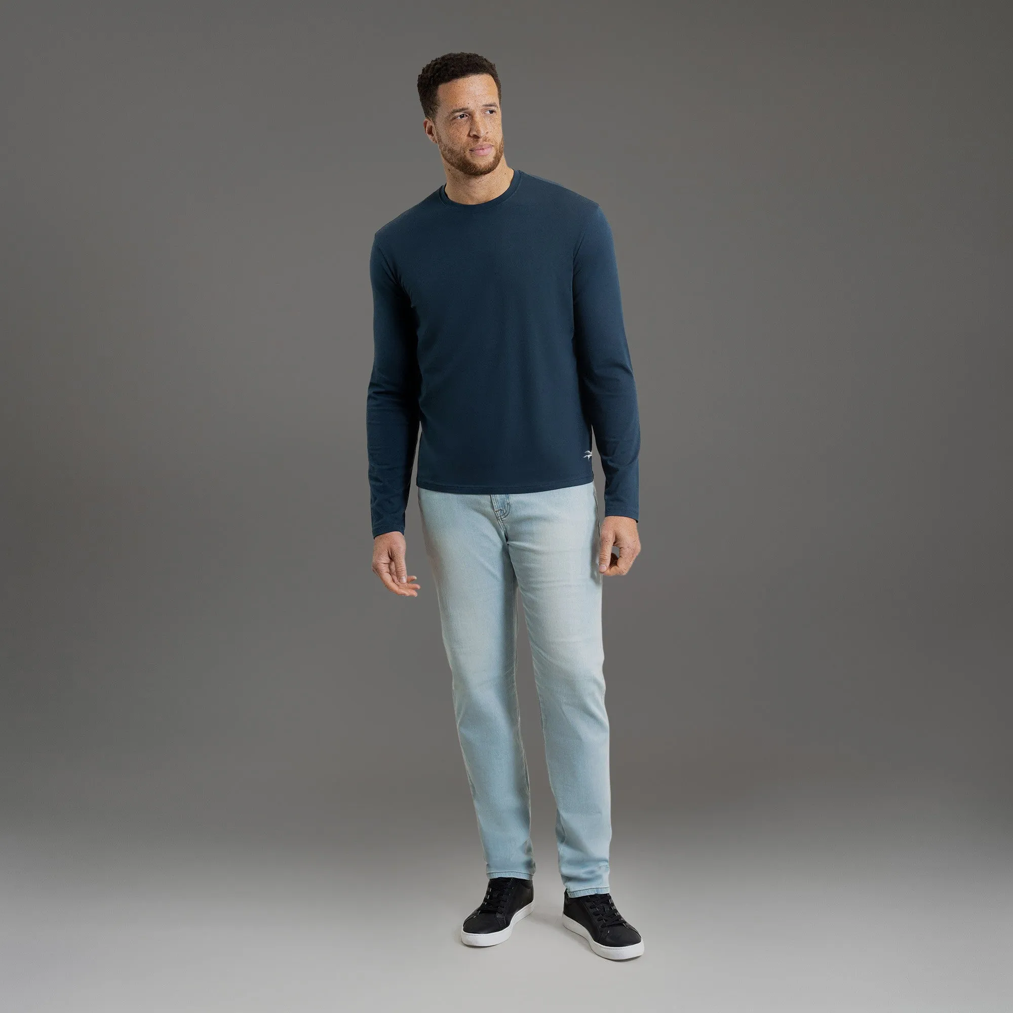 Cloud Long Sleeve T-Shirt - Deep Sea minimal design