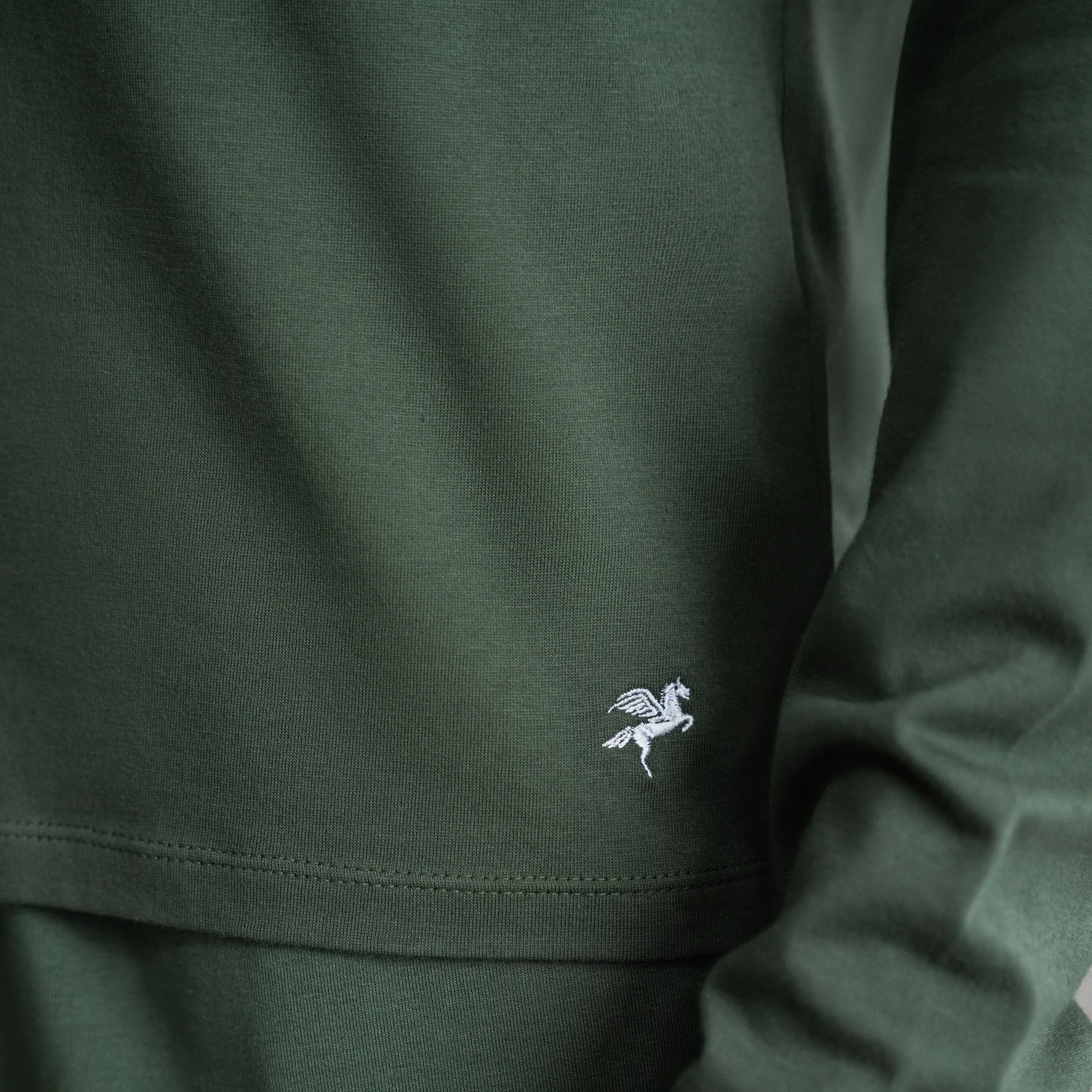 Cloud Long Sleeve T-Shirt - Moss sleek fit