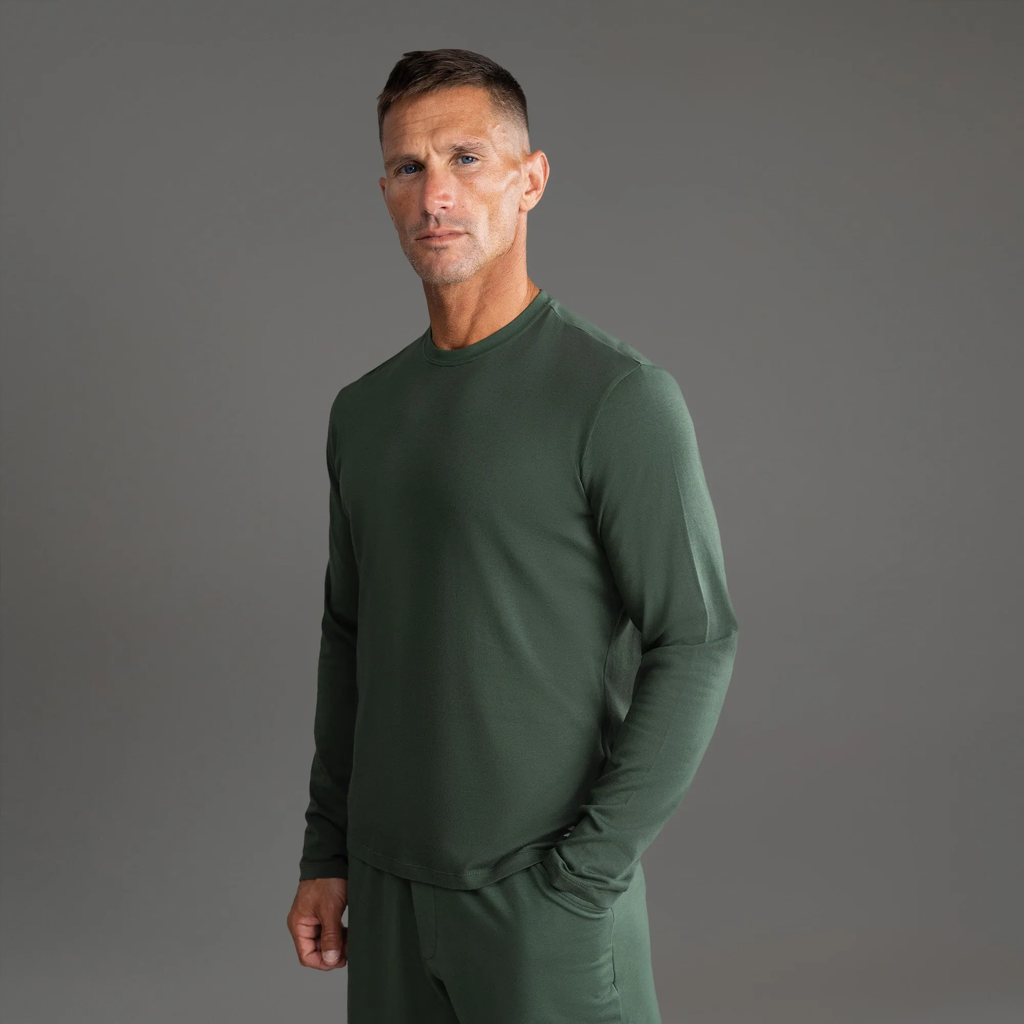 Cloud Long Sleeve T-Shirt - Moss sleek wear