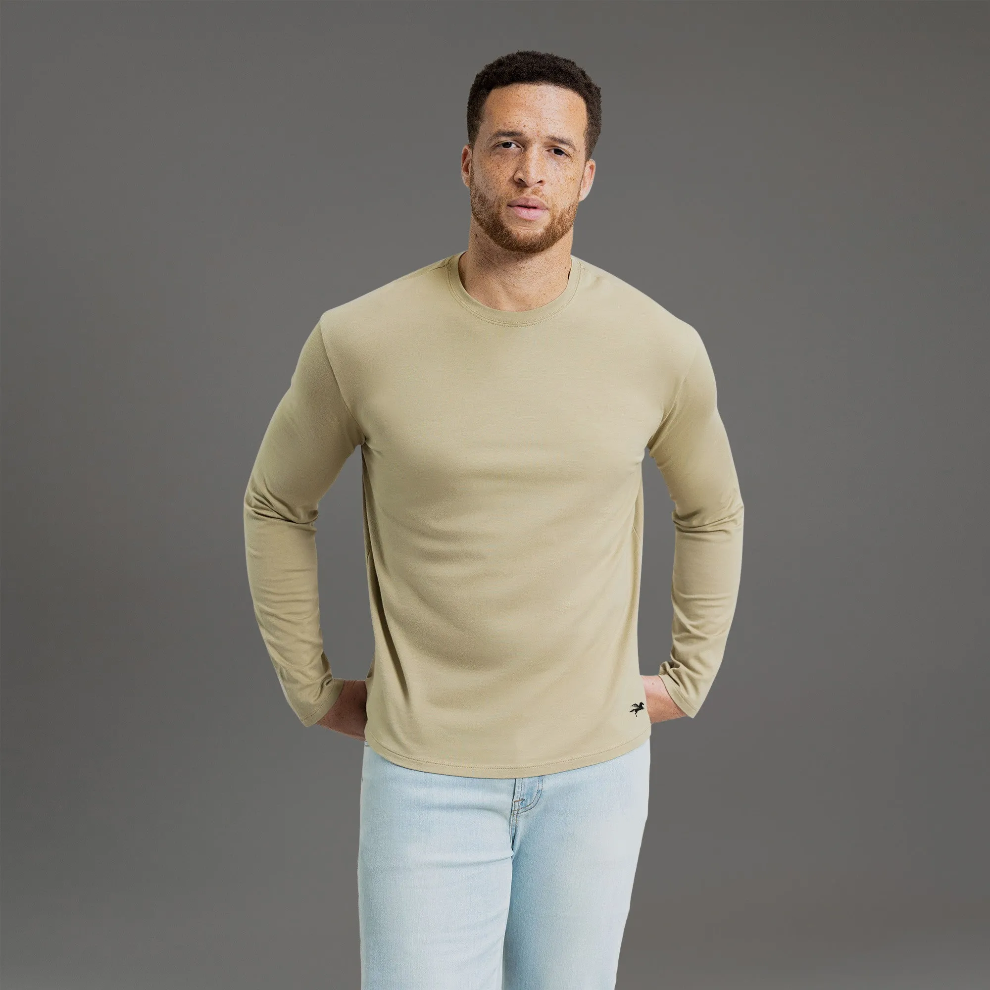 Cloud Long Sleeve T-Shirt - Sand metro style