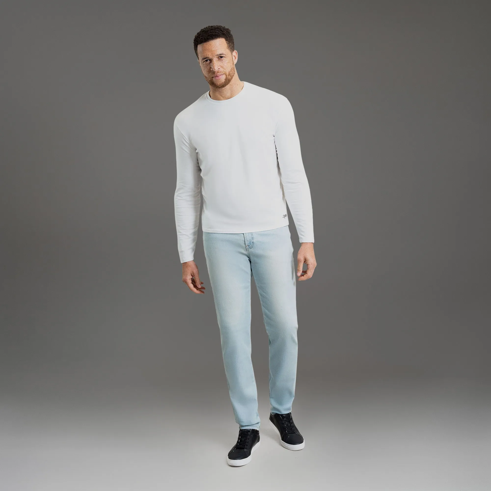 Cloud Long Sleeve T-Shirt - White sleek edge