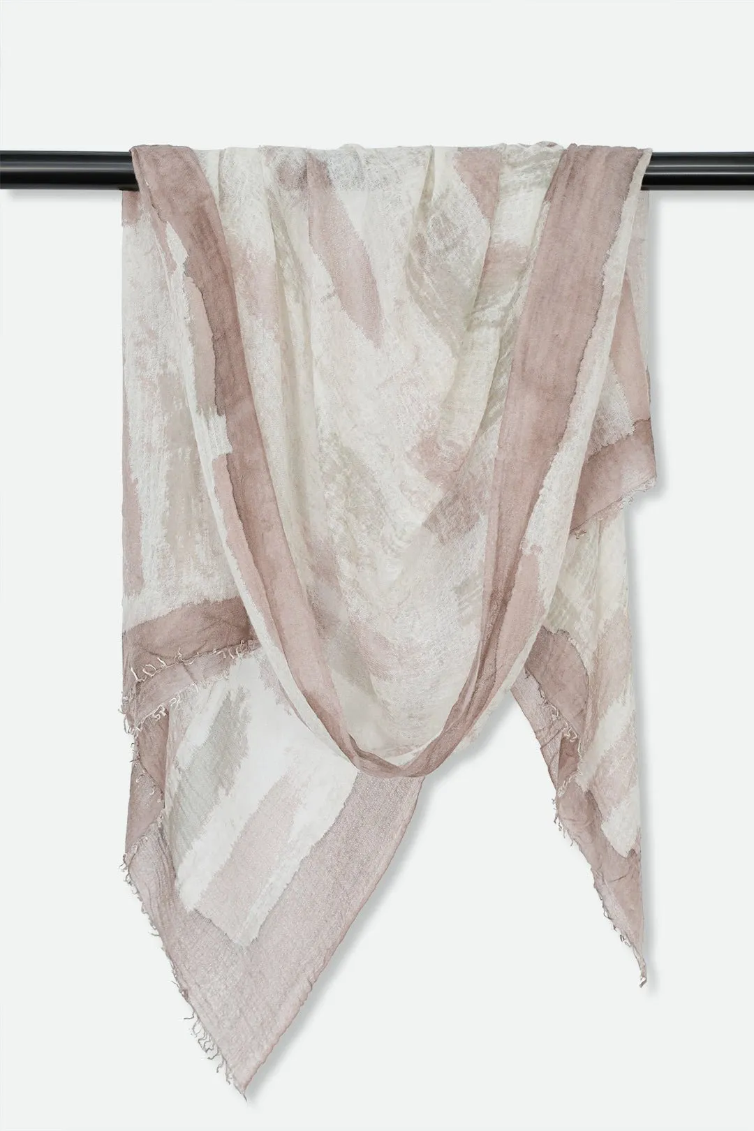 COCOA QUARTZ SCARF IN HAND DYED CASHMERE nature wrap