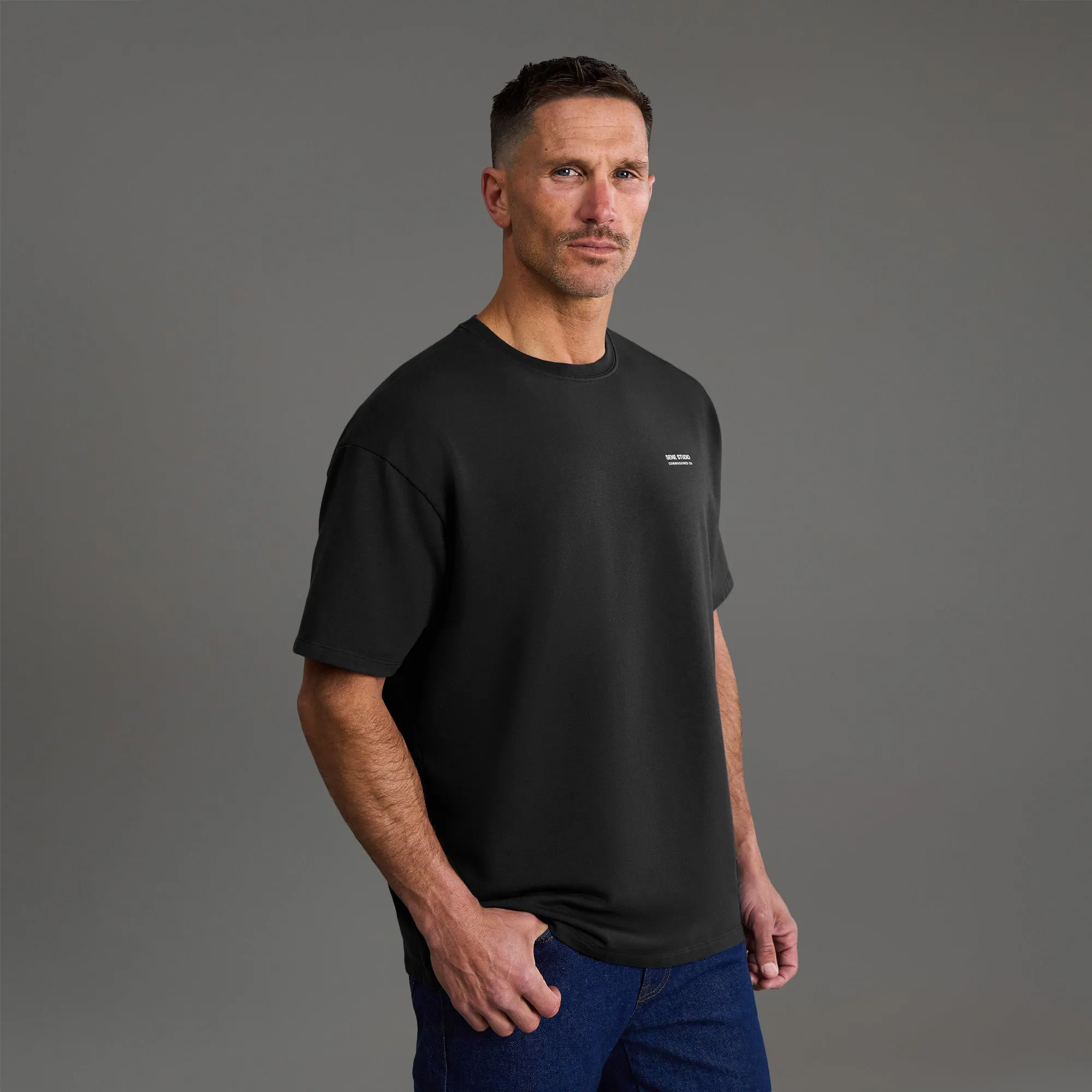 Commissioned Drop Shoulder T-Shirt team shoot