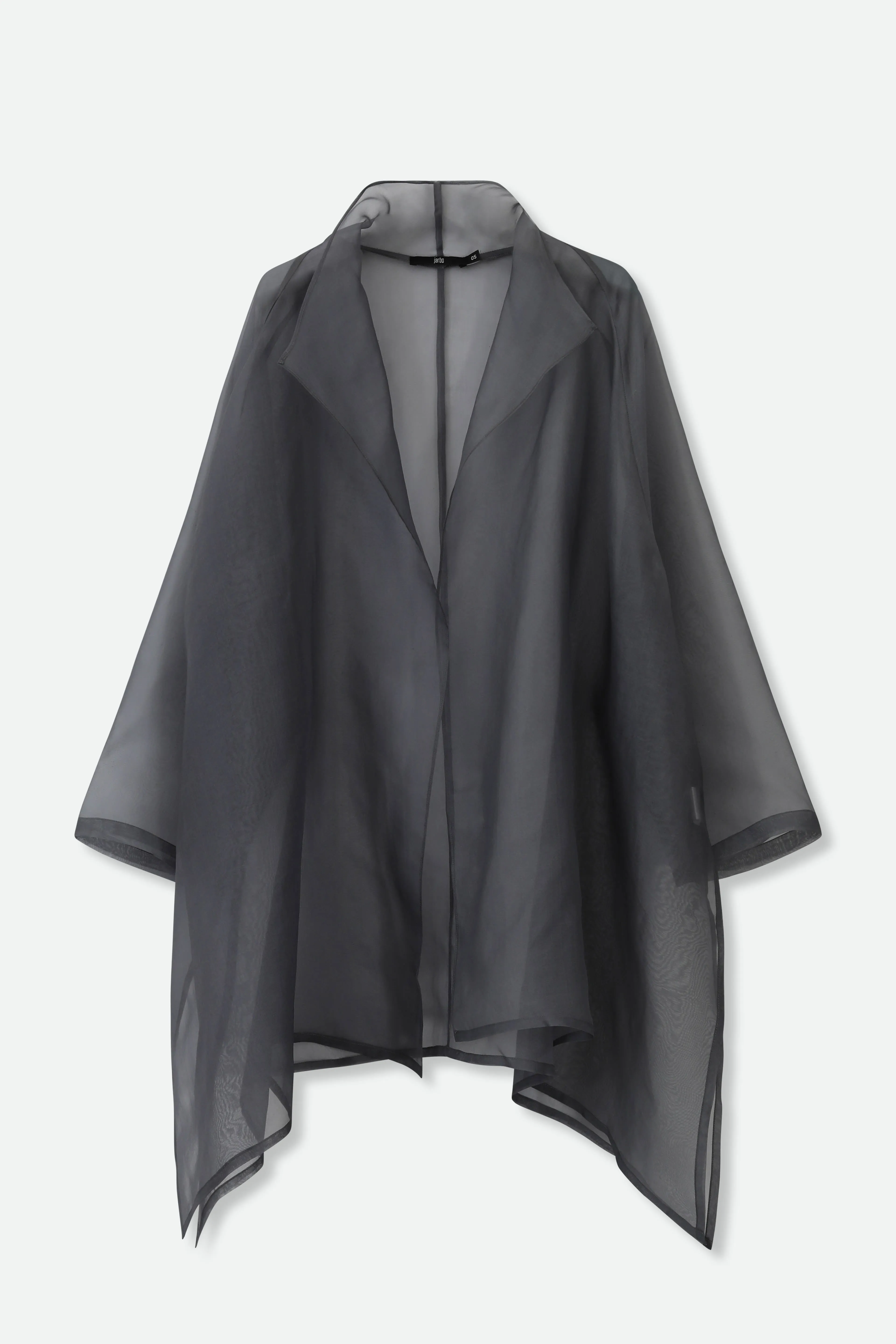 CORTINA IN SILK ORGANZA IN GUNMETAL soft lines
