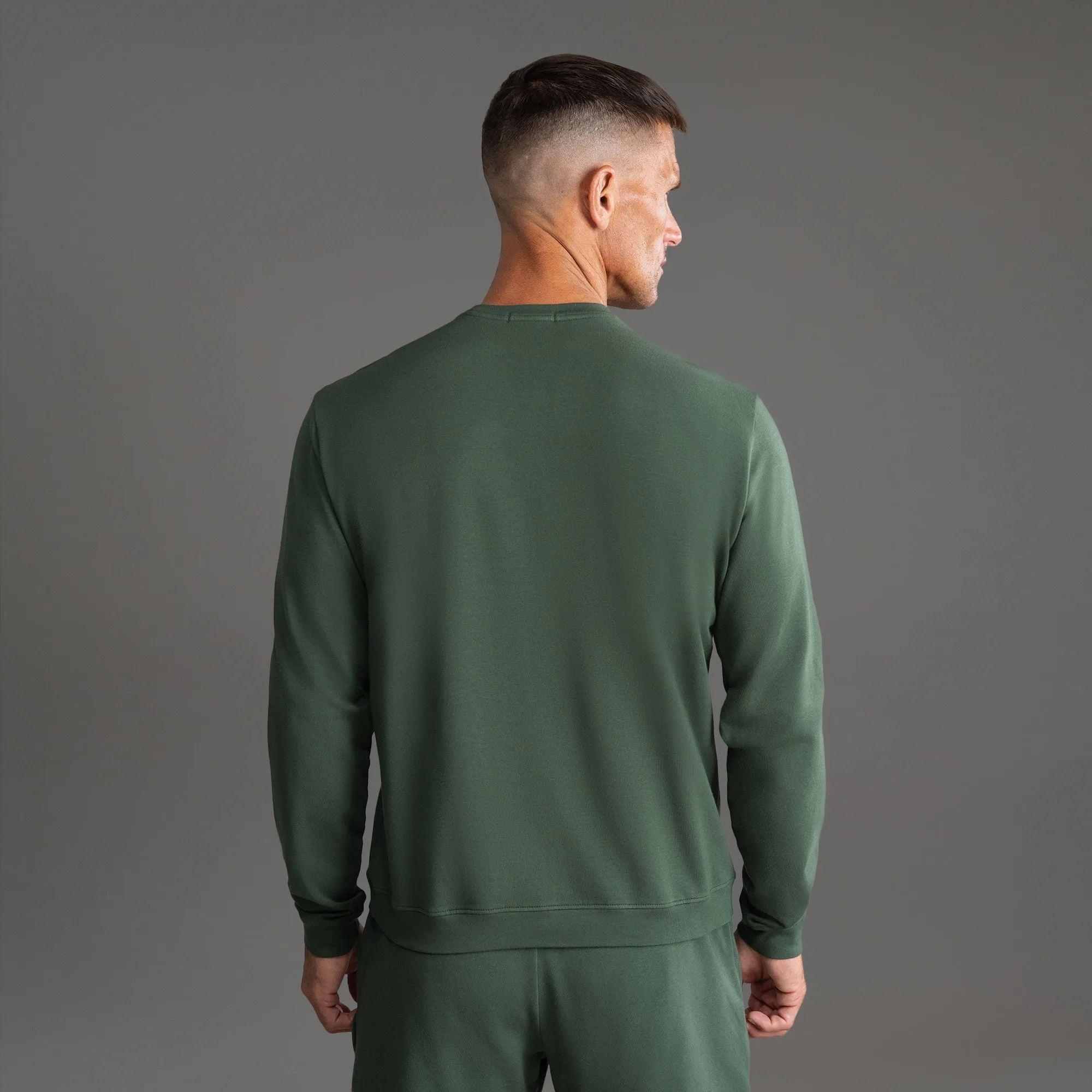Cumulus Crew Pullover - Moss active mingle