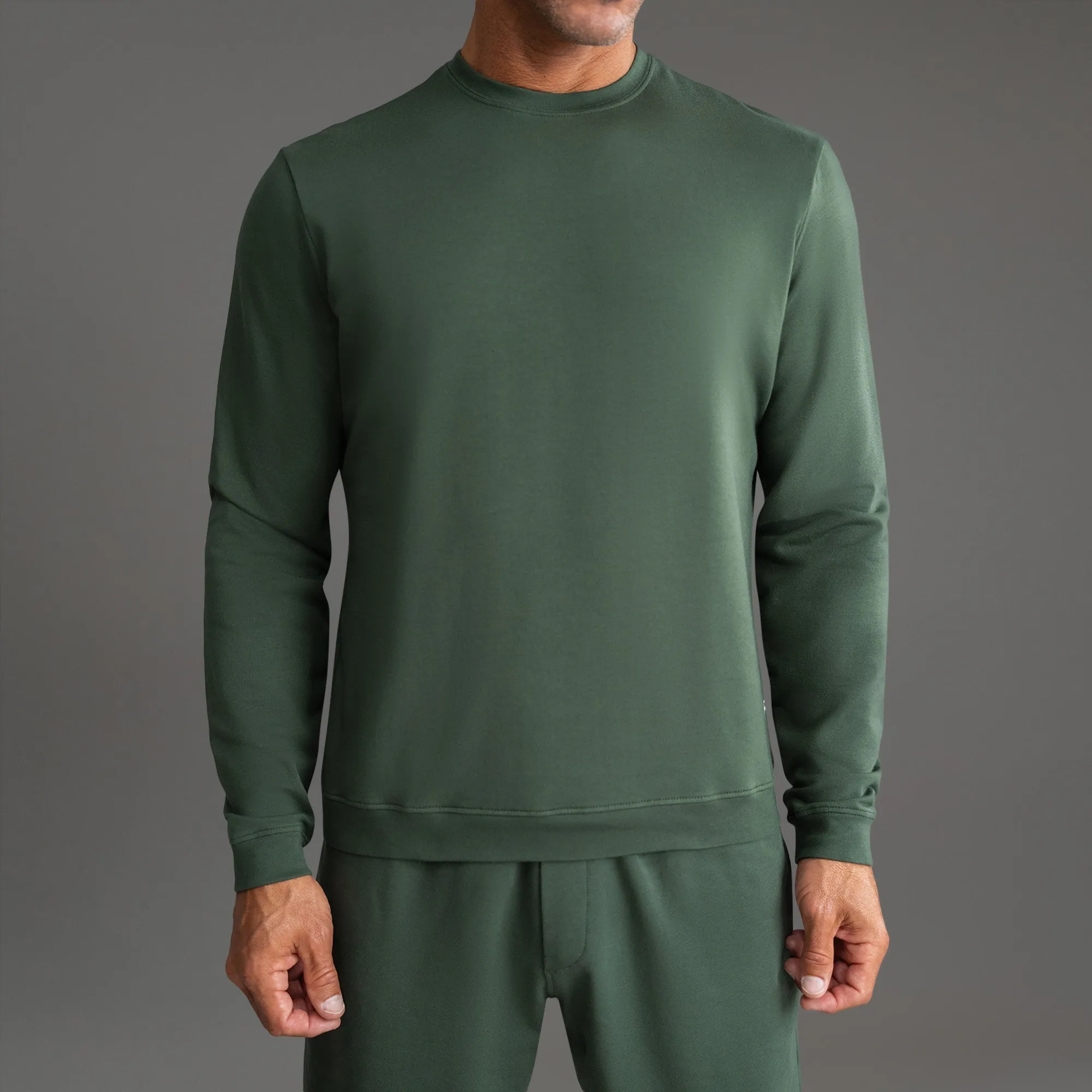 Cumulus Crew Pullover - Moss smart fit