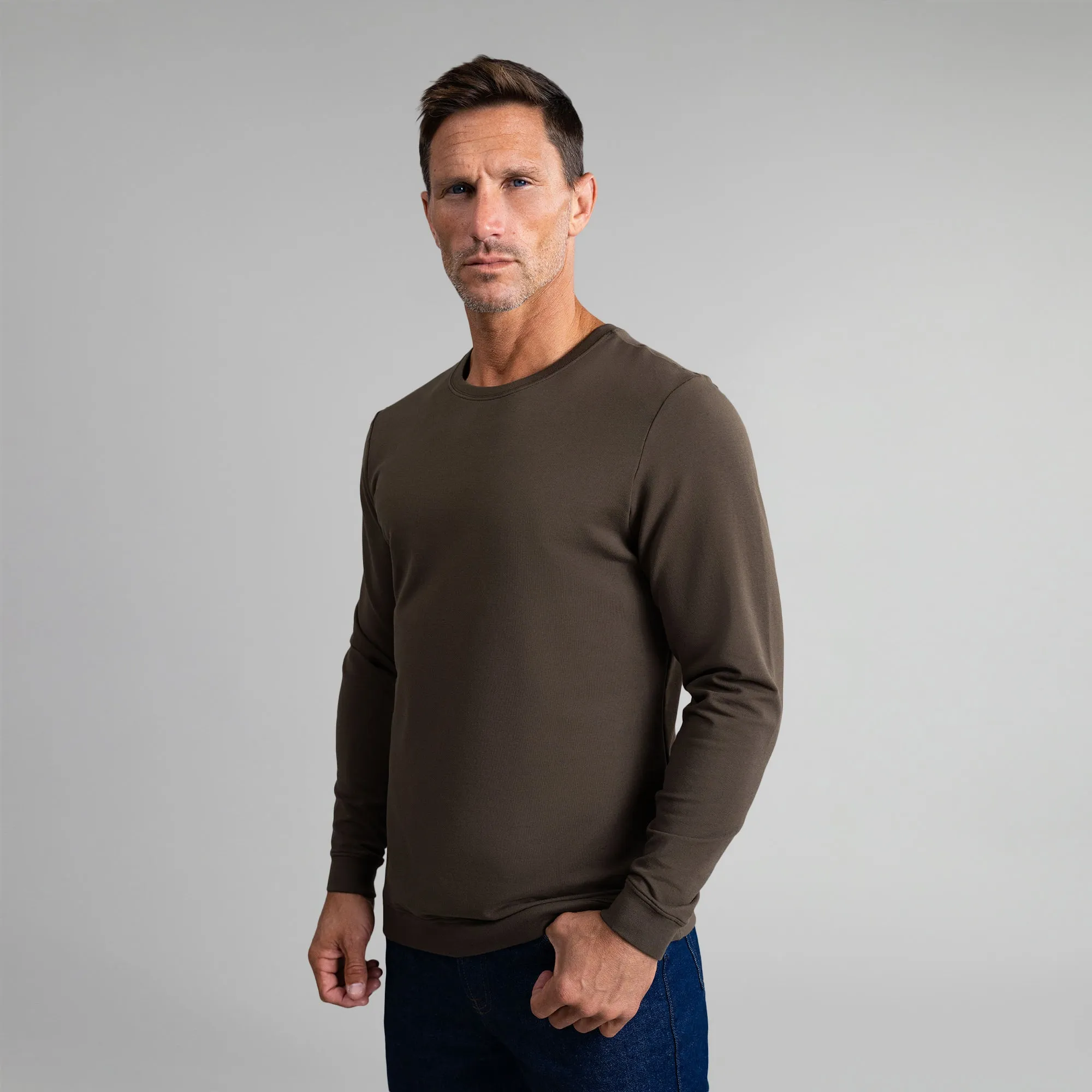 Cumulus Crew Pullover - Umber iconic fit