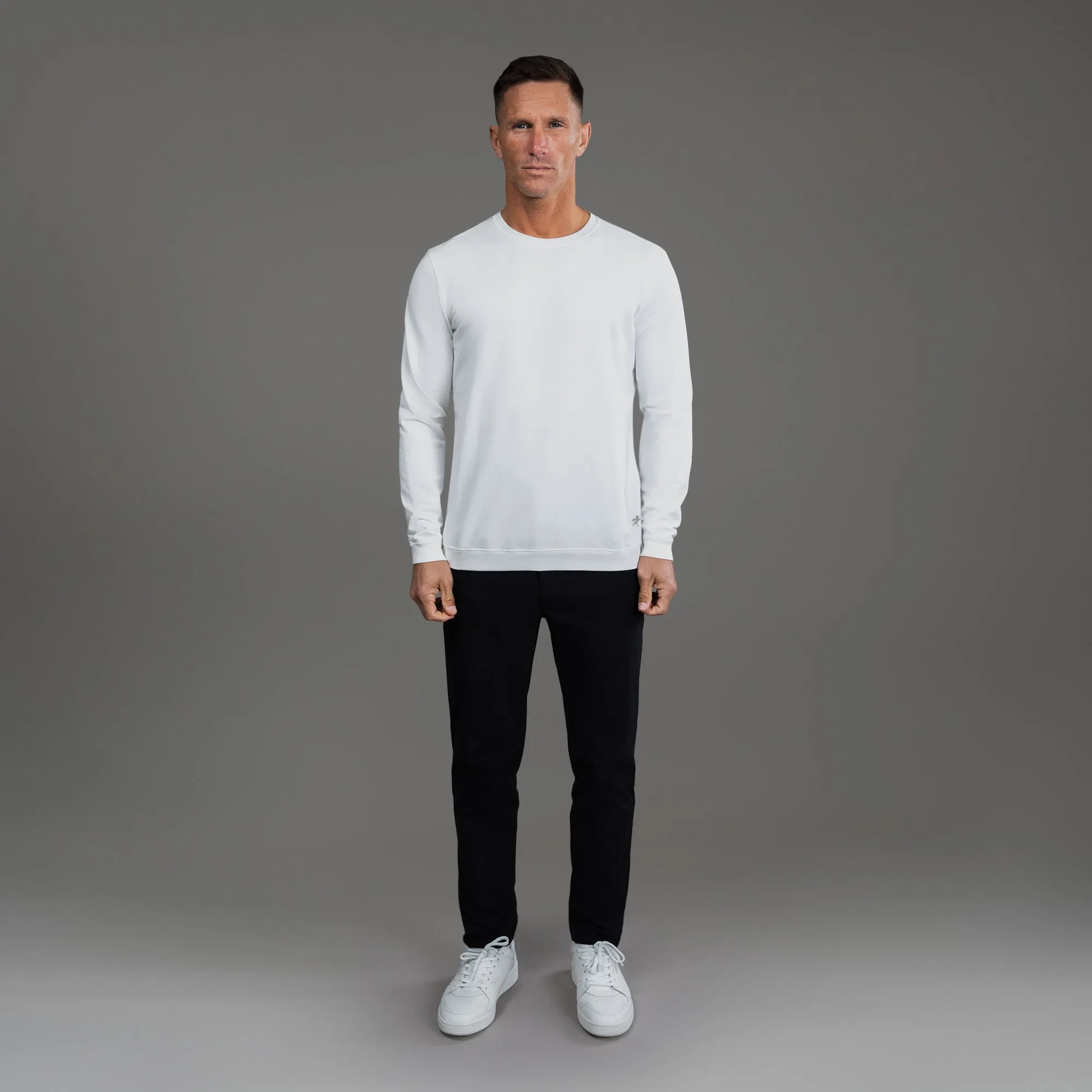 Cumulus Crew Pullover - White neat layers