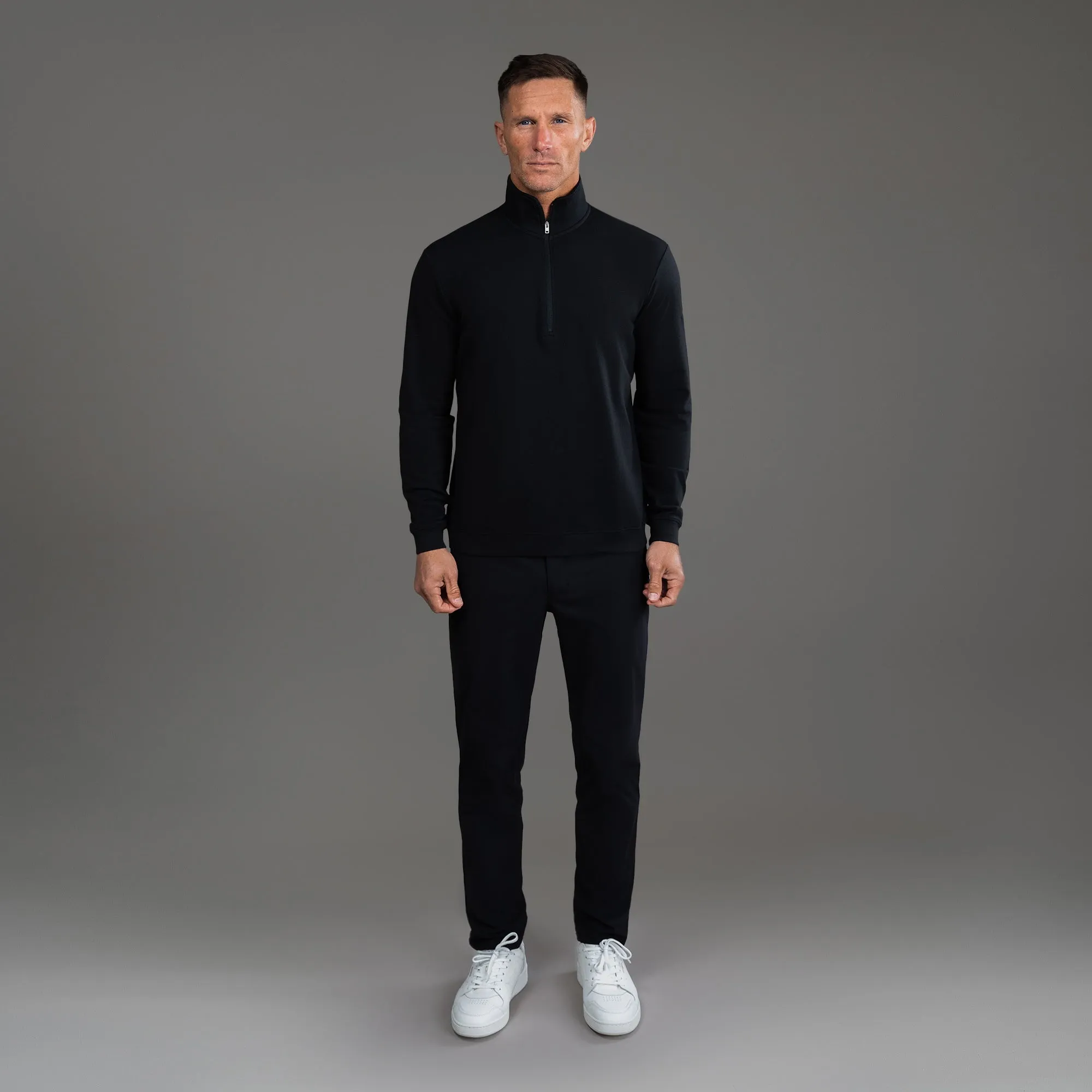 Cumulus Quarter Zip - Black love token