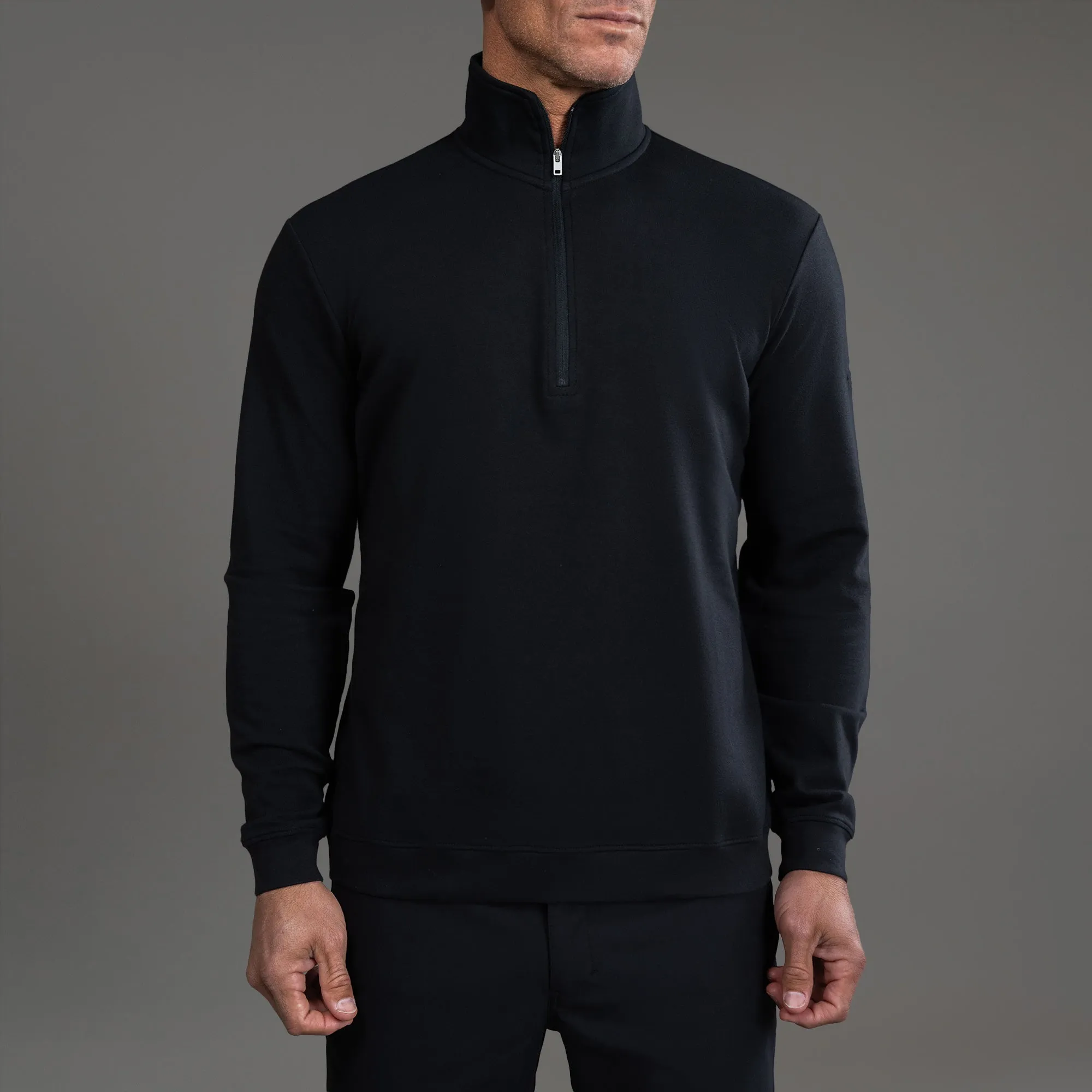 Cumulus Quarter Zip - Black heritage nod
