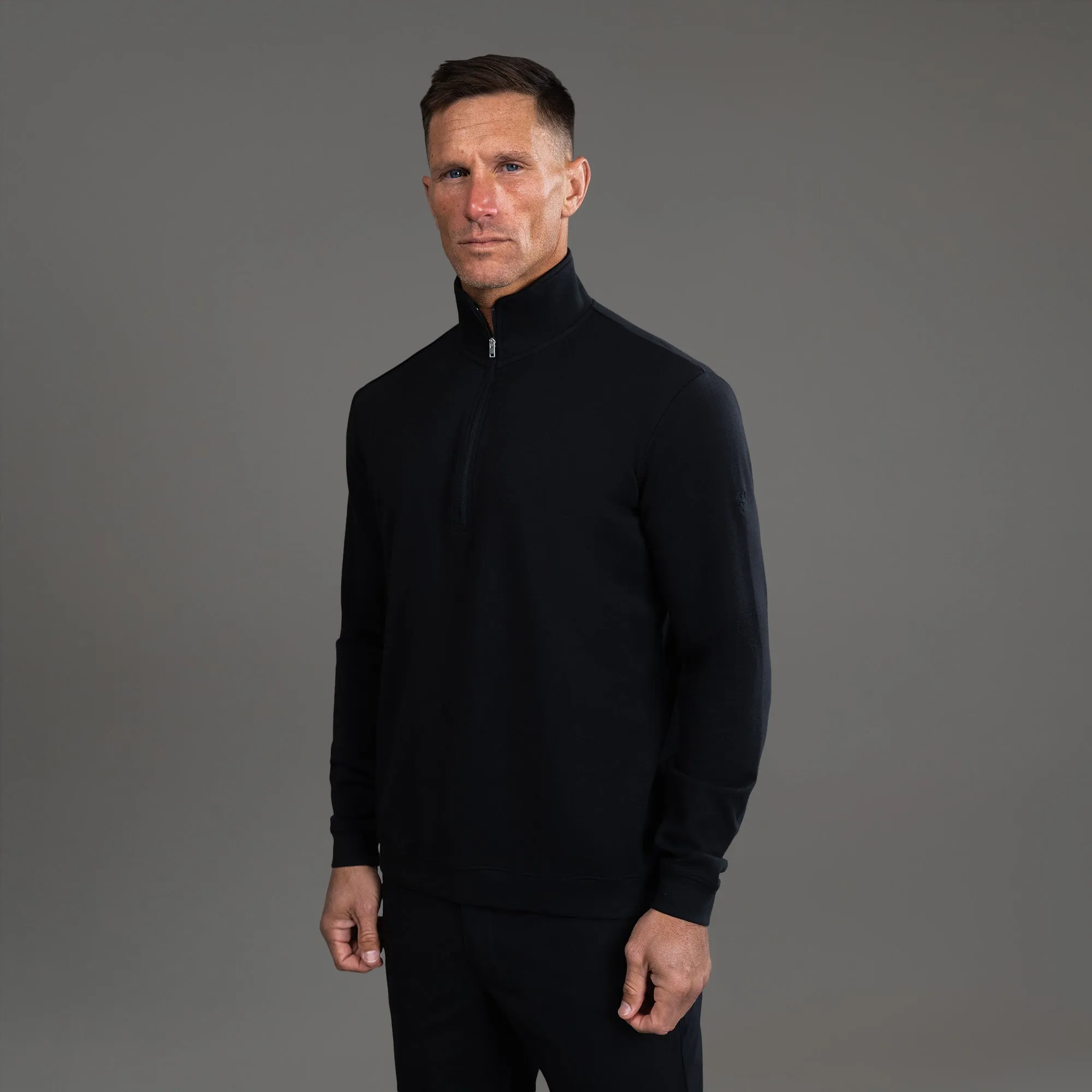 Cumulus Quarter Zip - Black mind touch