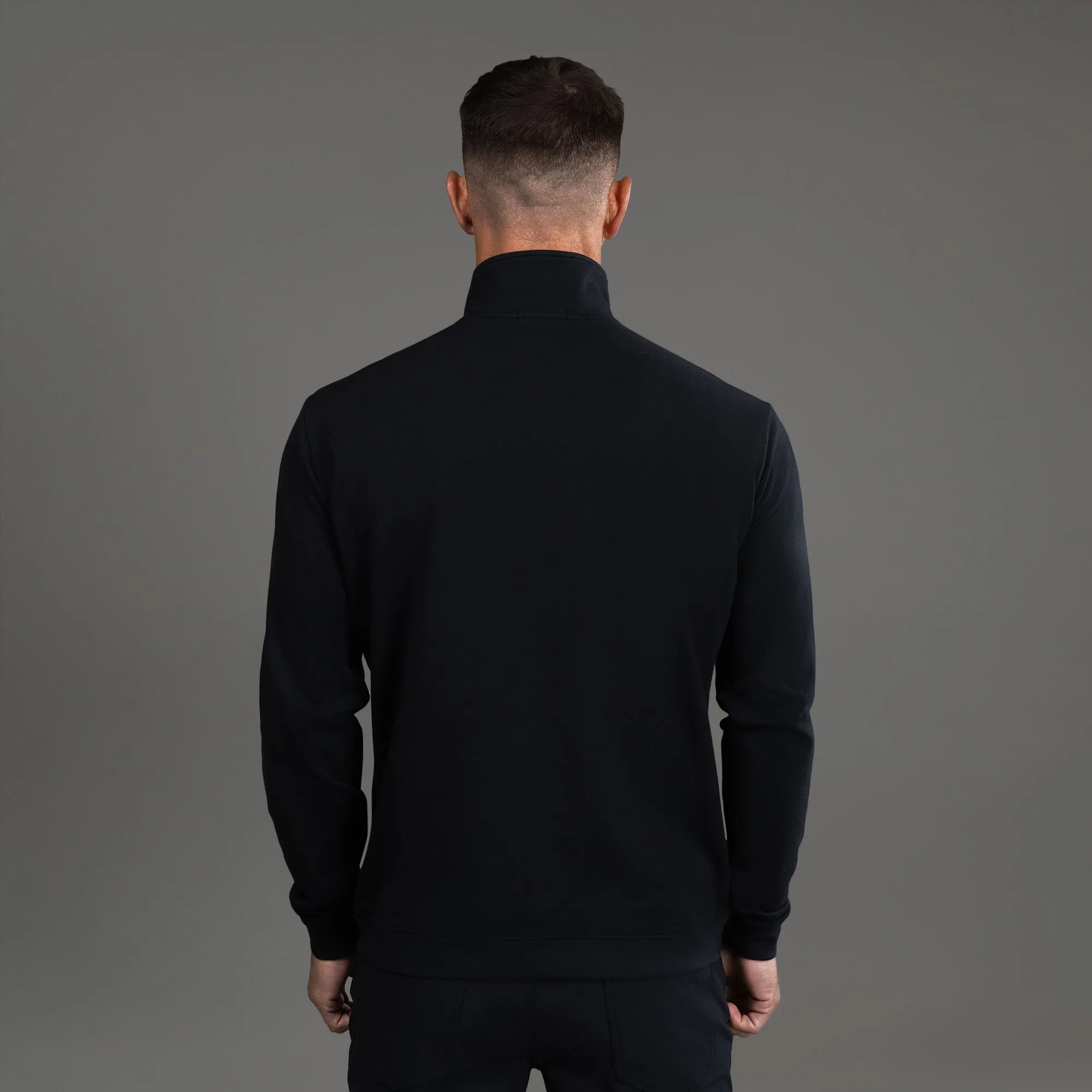 Cumulus Quarter Zip - Black playful tone