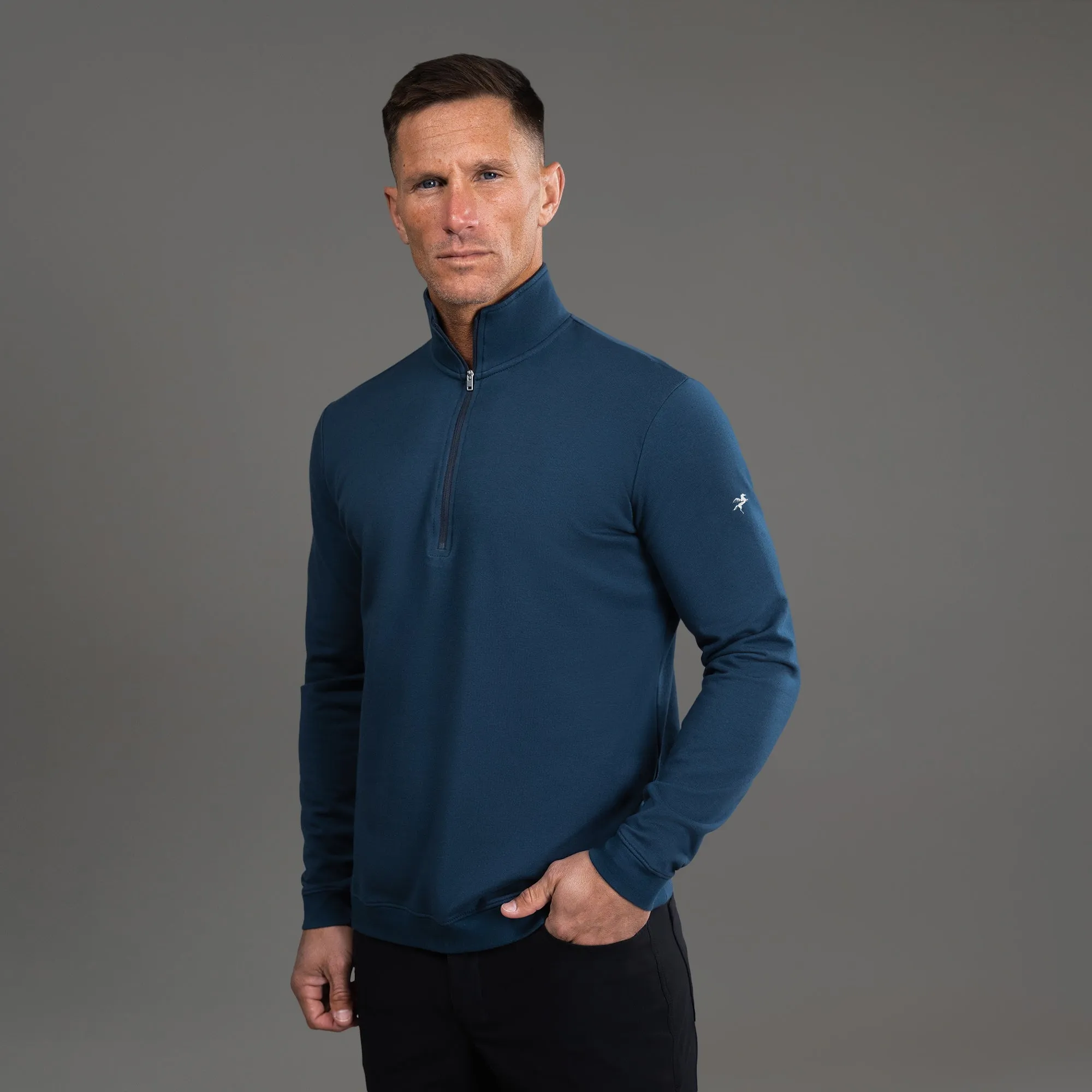 Cumulus Quarter Zip - Deep Sea soft contour