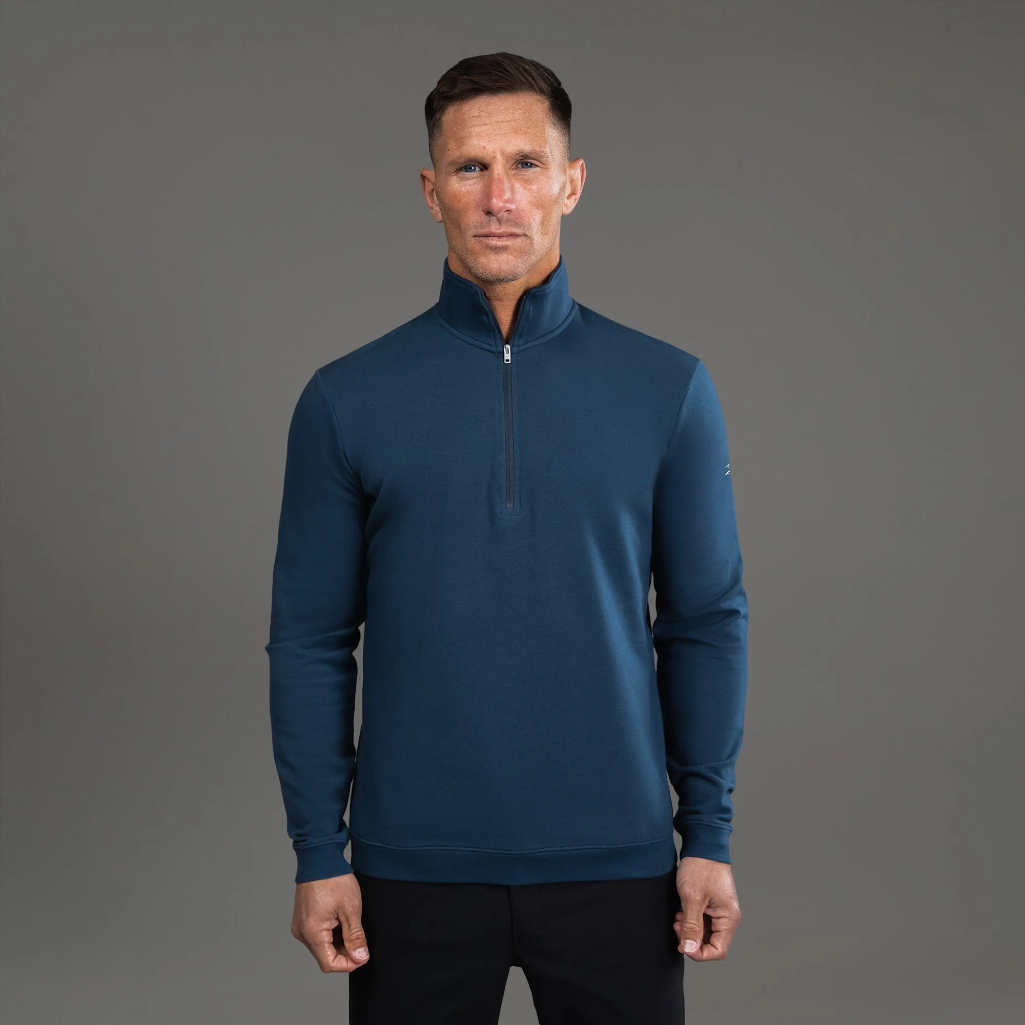 Cumulus Quarter Zip - Deep Sea clean twist