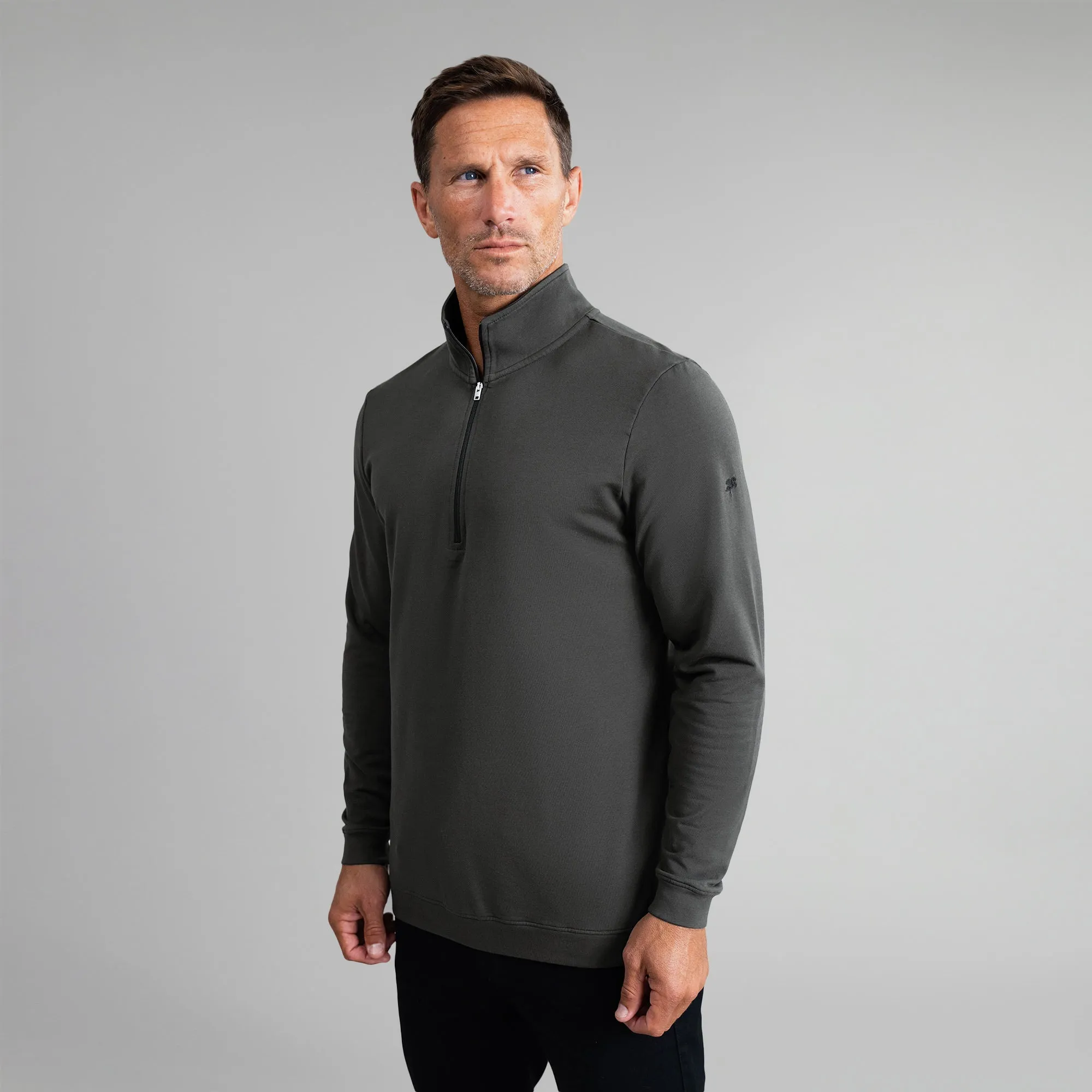 Cumulus Quarter Zip - Smoke heritage nod