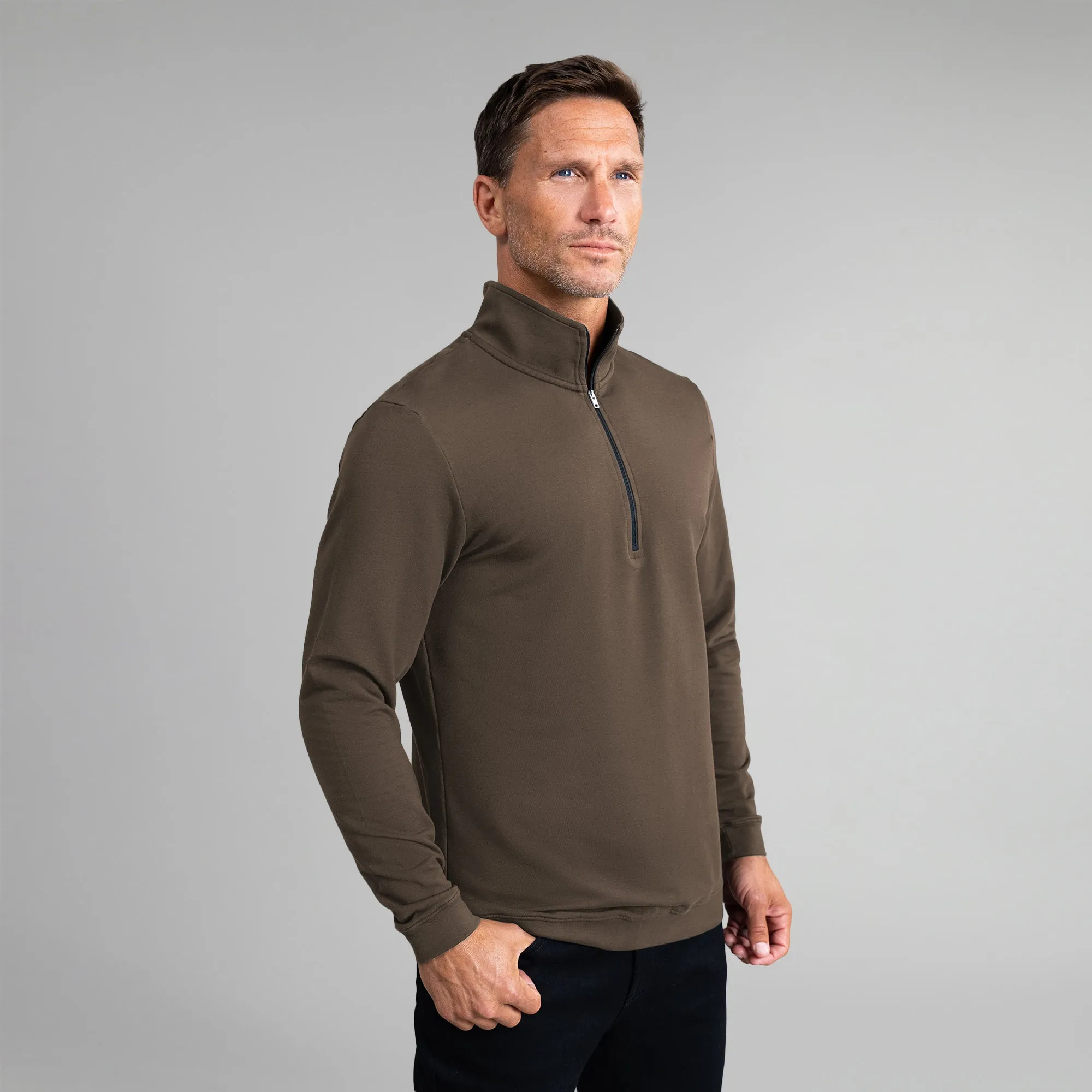 Cumulus Quarter Zip - Umber heritage nod